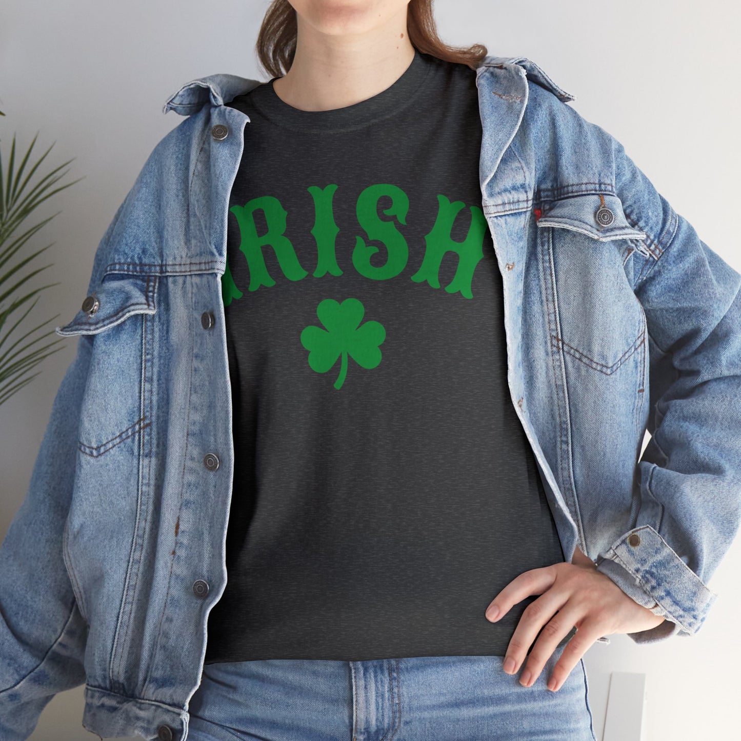 Irish w/Small Clover - Unisex Heavy Cotton Tee