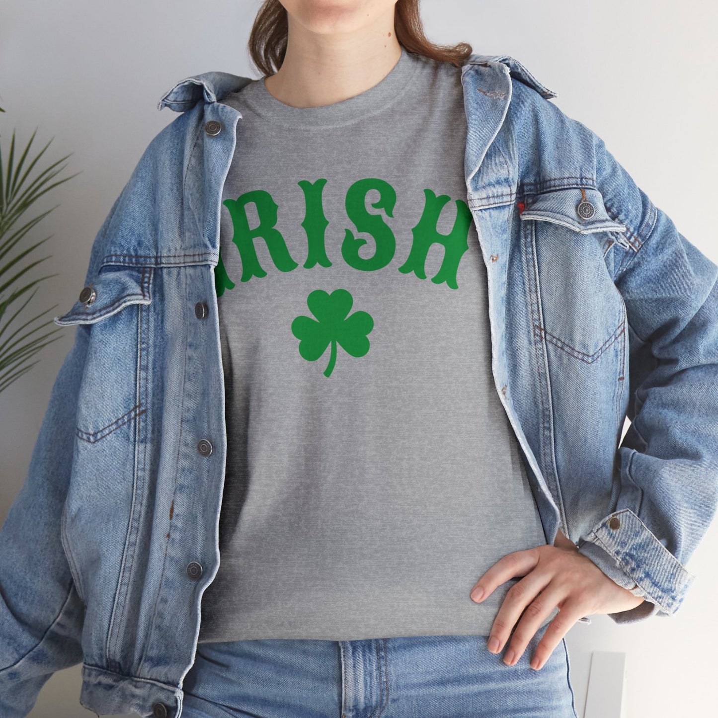 Irish w/Small Clover - Unisex Heavy Cotton Tee