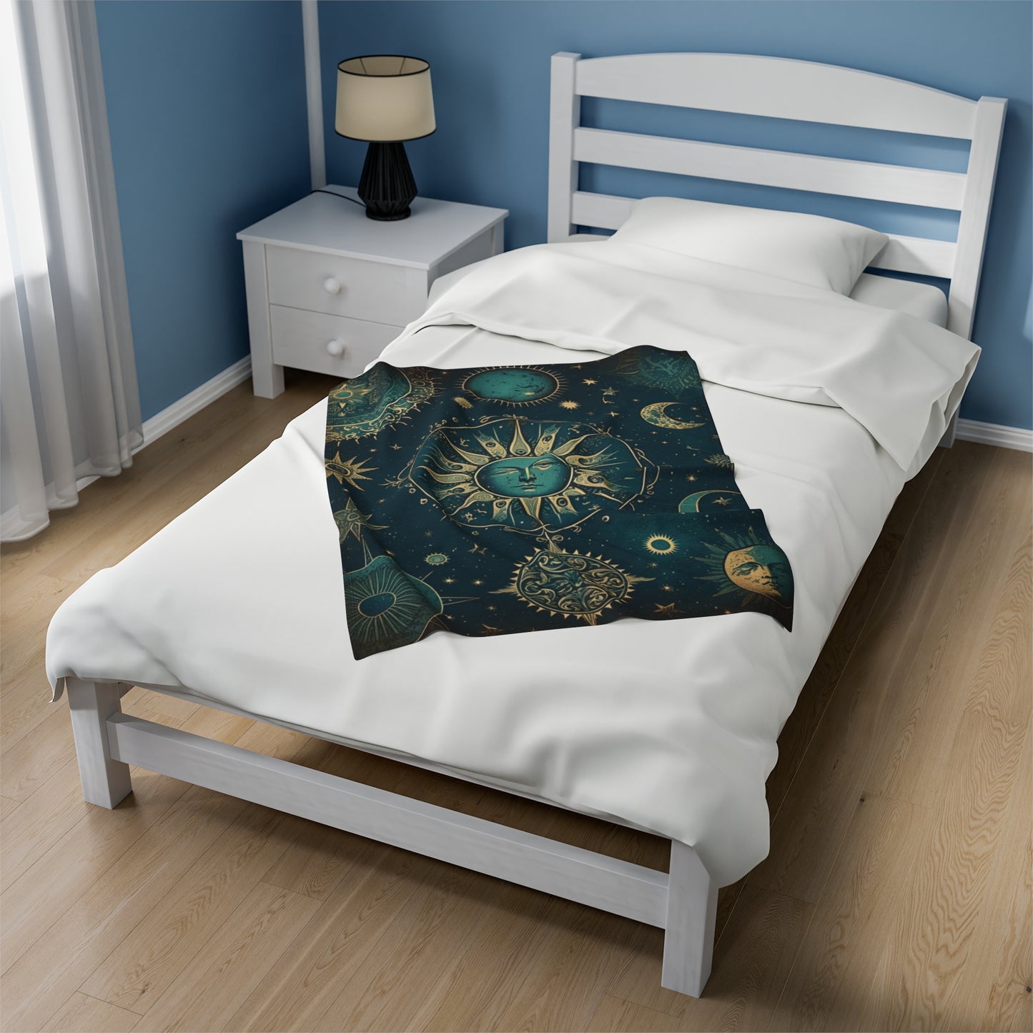Vintage Celestial - Soft Velveteen Plush Blanket