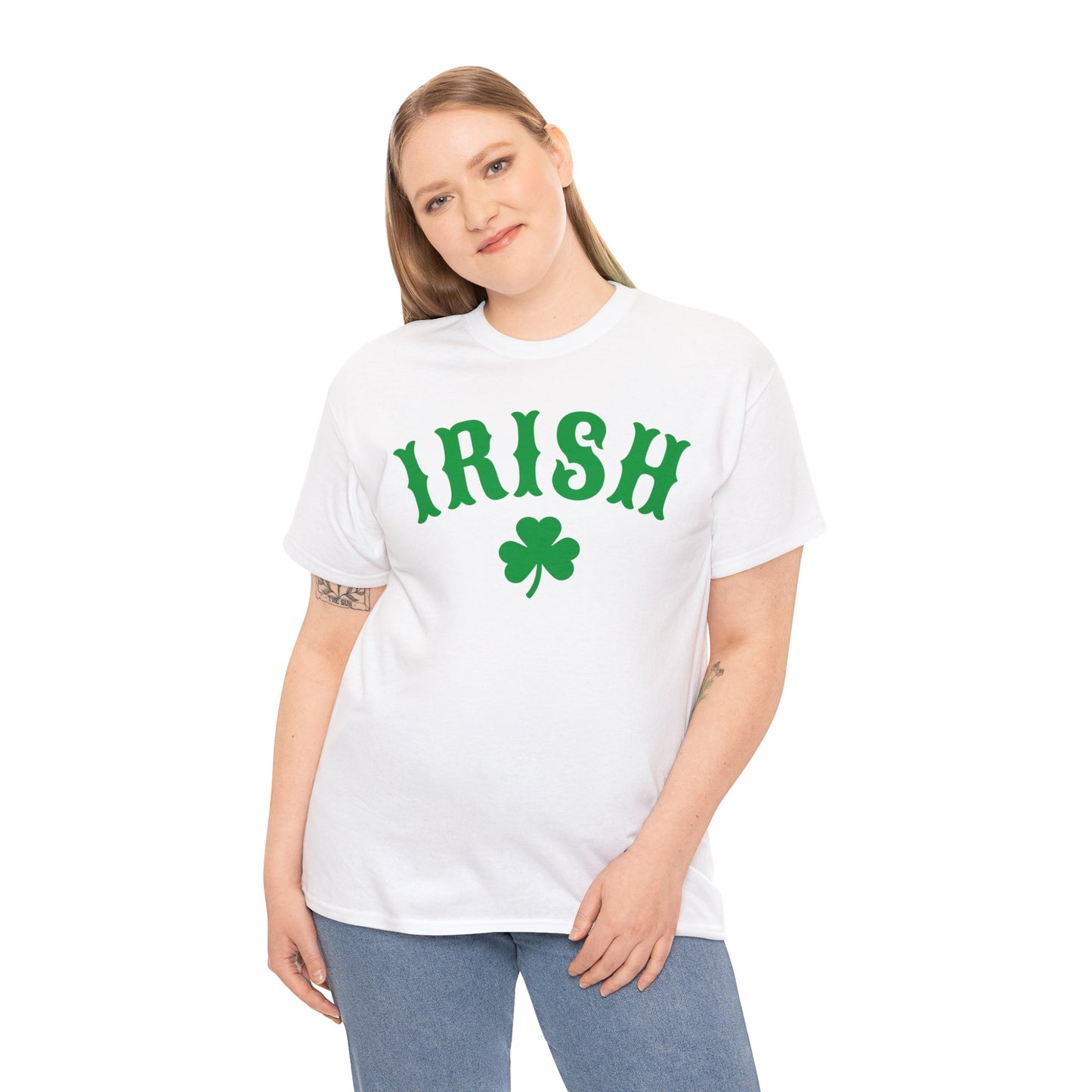 Irish w/Small Clover - Unisex Heavy Cotton Tee