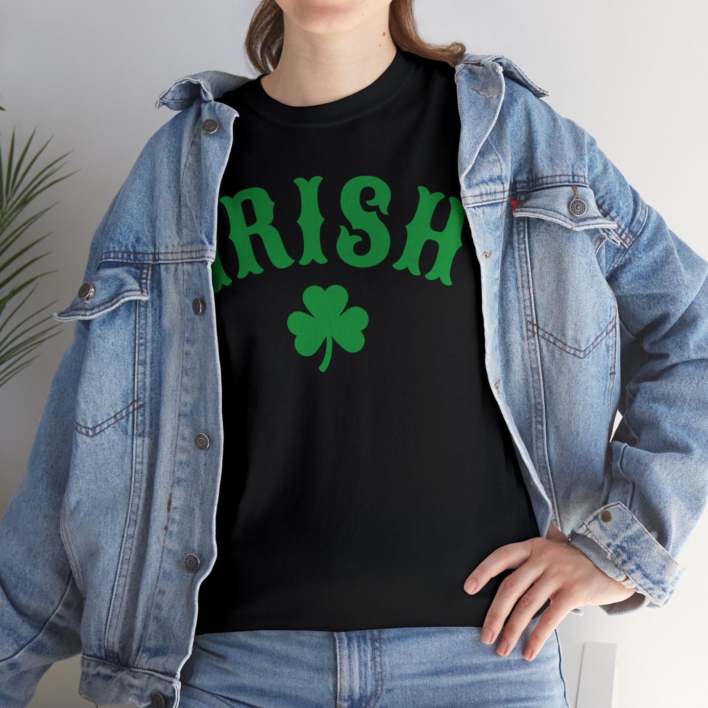 Irish w/Small Clover - Unisex Heavy Cotton Tee