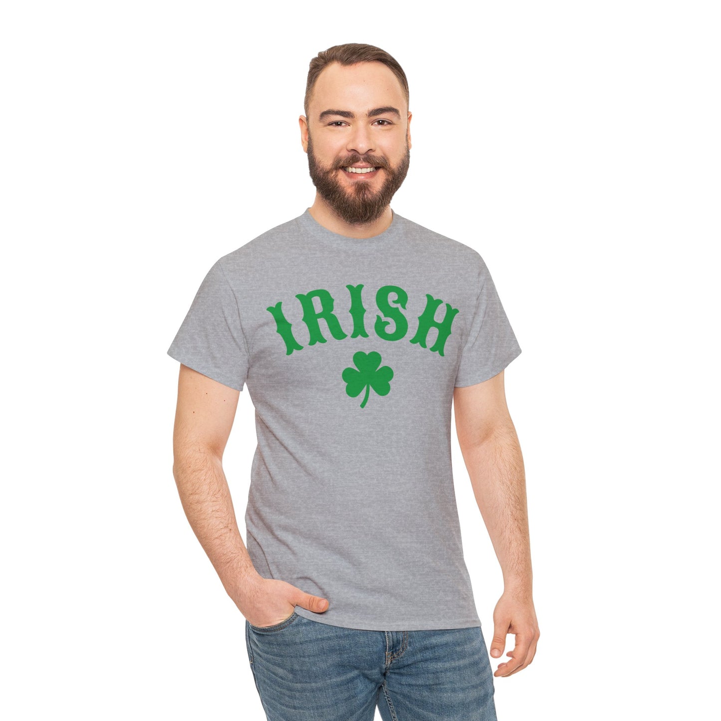 Irish w/Small Clover - Unisex Heavy Cotton Tee