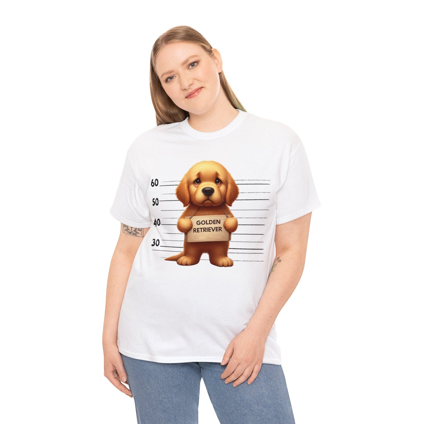 Golden Retriever Lineup - Unisex Heavy Cotton Tee