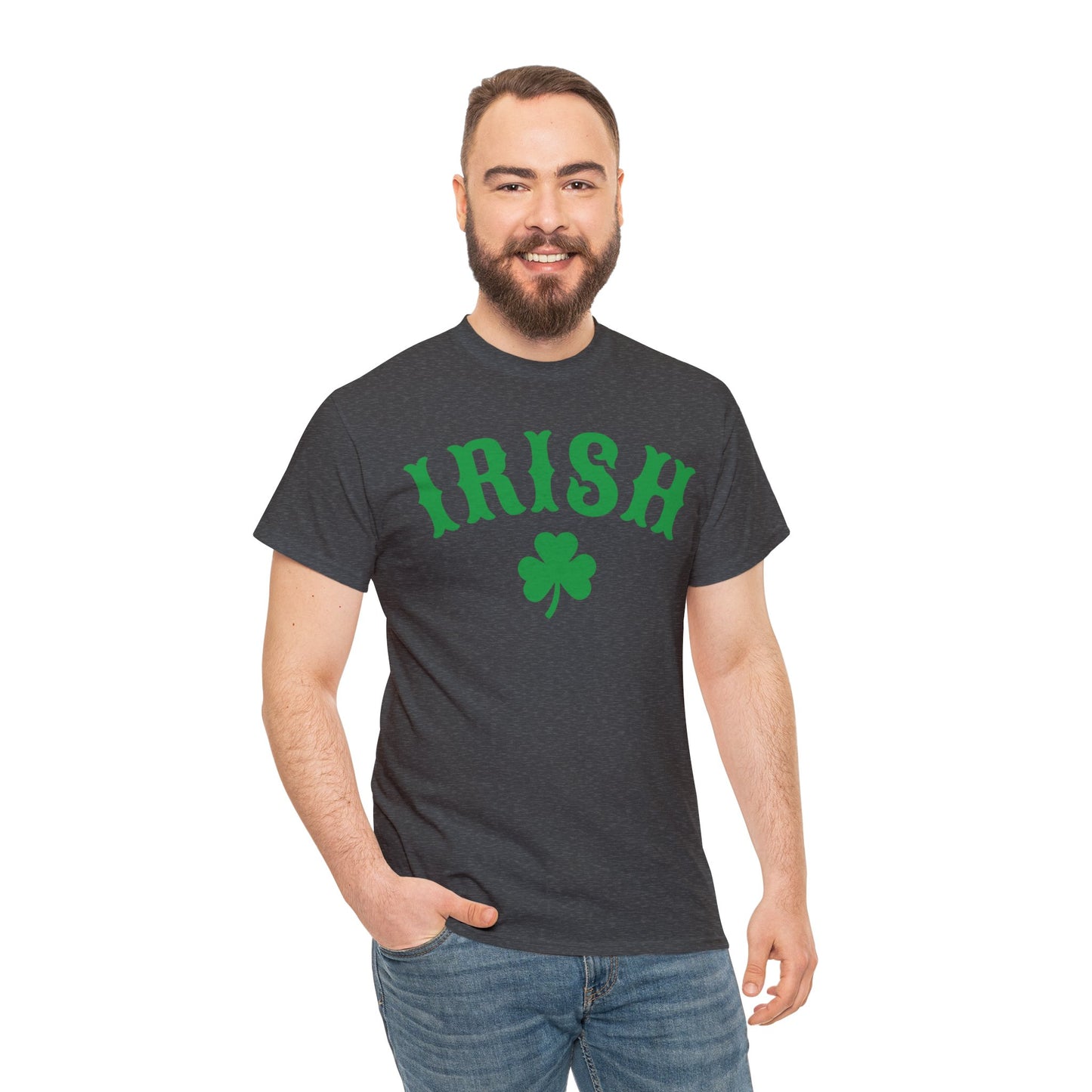 Irish w/Small Clover - Unisex Heavy Cotton Tee
