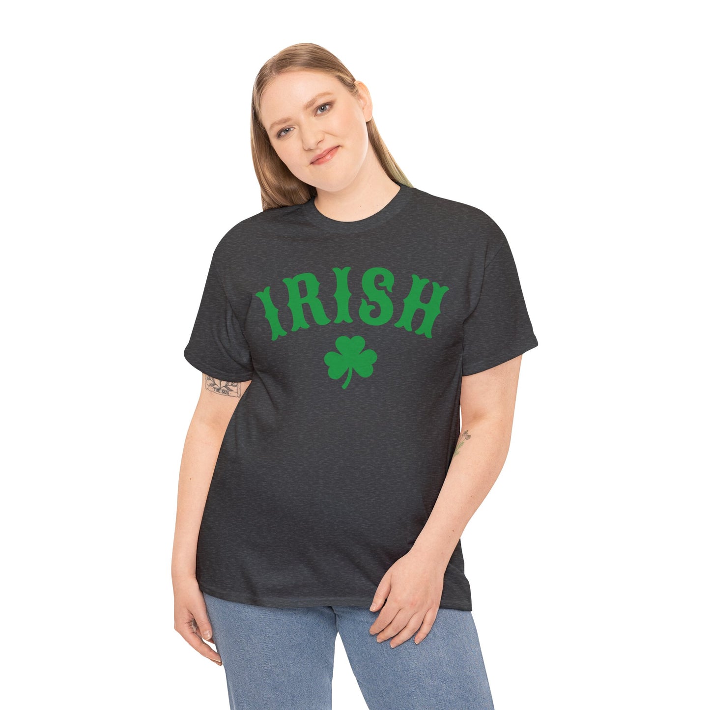 Irish w/Small Clover - Unisex Heavy Cotton Tee
