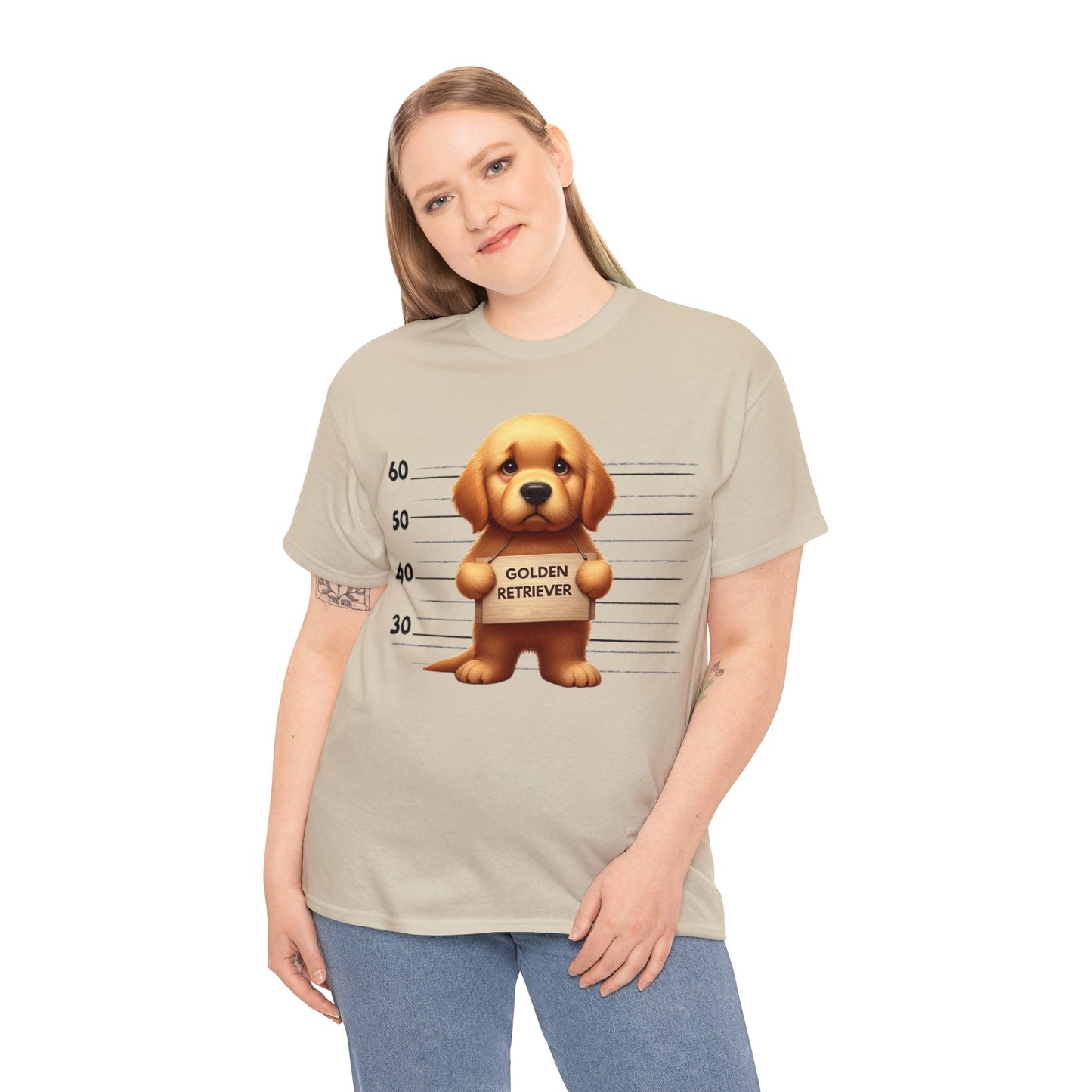 Golden Retriever Lineup - Unisex Heavy Cotton Tee