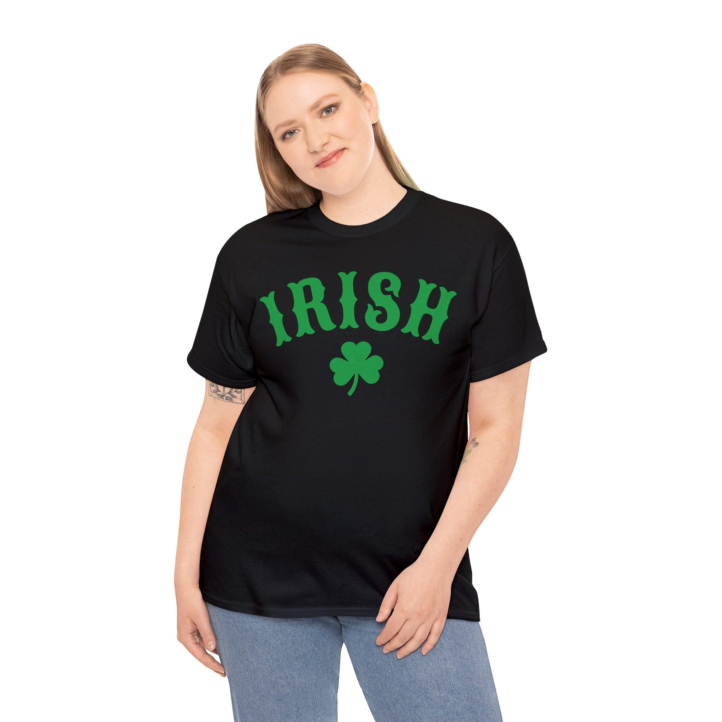 Irish w/Small Clover - Unisex Heavy Cotton Tee