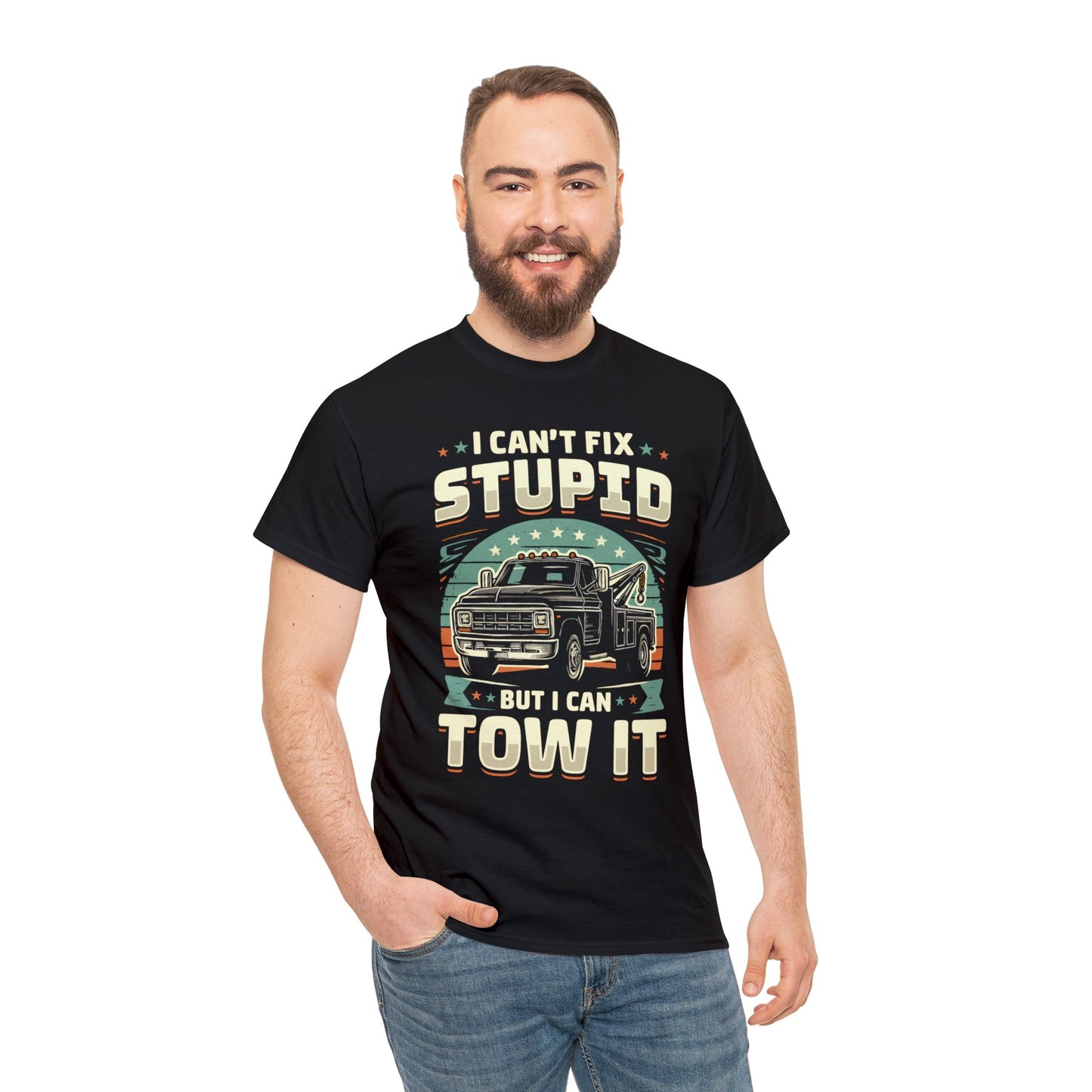 I Can't Fix Stupid But I Can Tow It - Unisex Heavy Cotton Tee