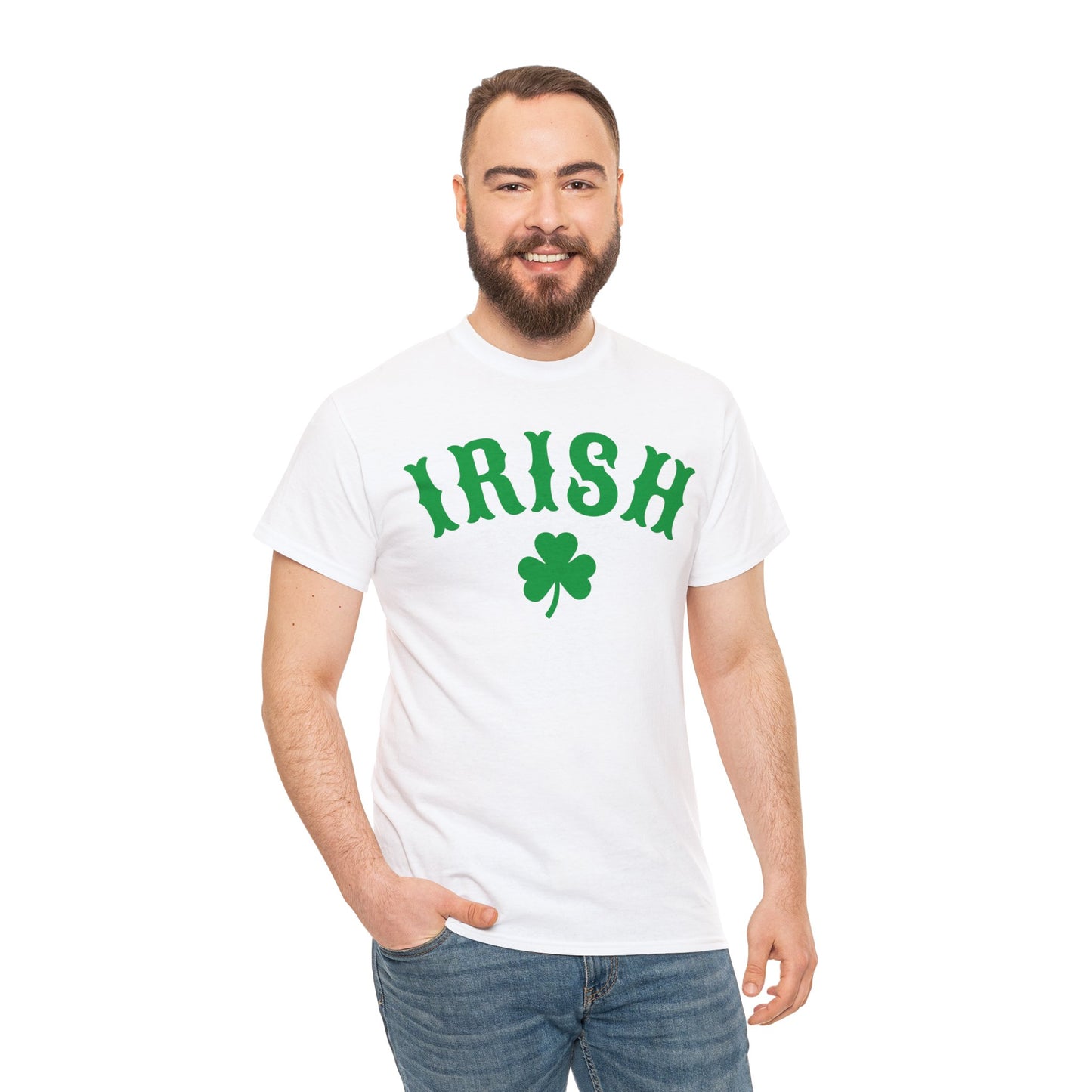 Irish w/Small Clover - Unisex Heavy Cotton Tee
