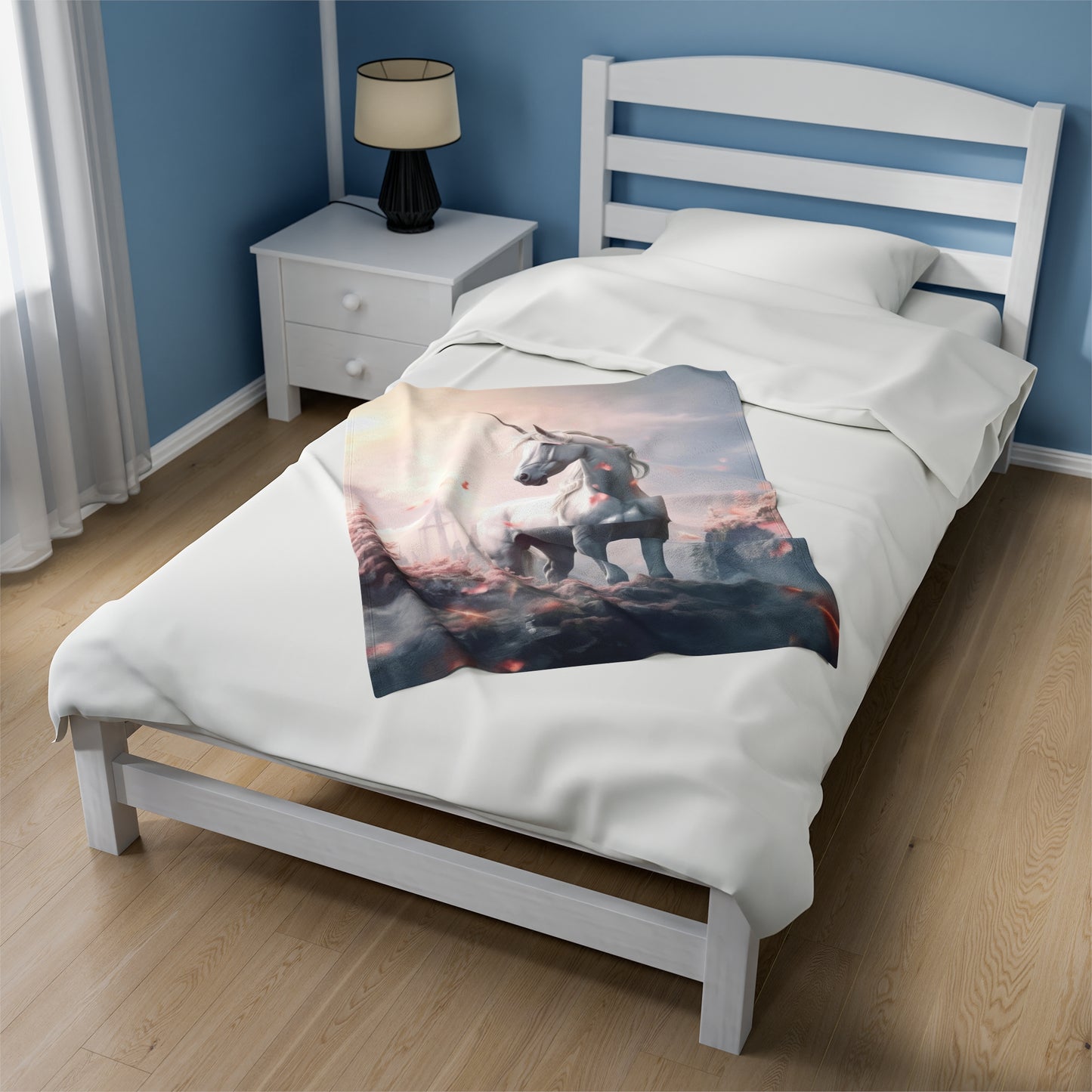 Beautiful Unicorn Velveteen Plush Blanket