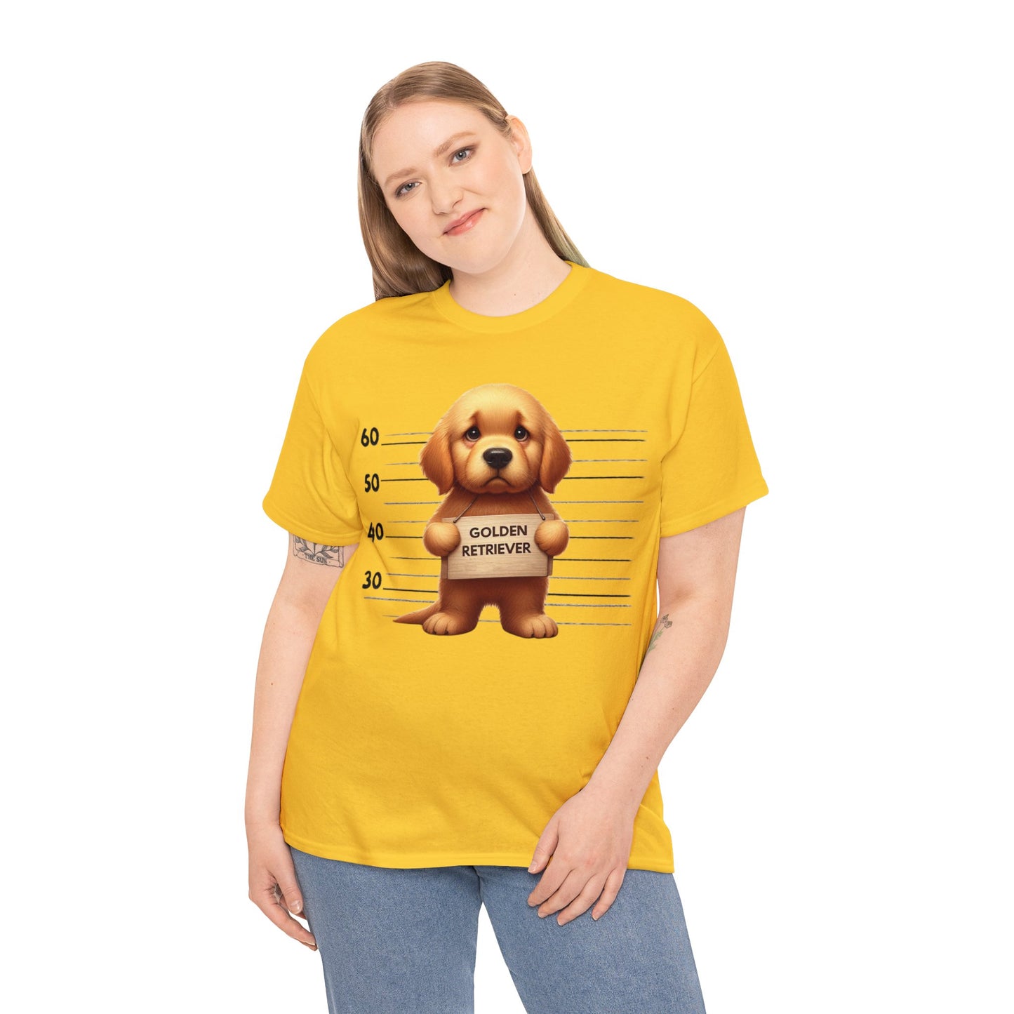 Golden Retriever Lineup - Unisex Heavy Cotton Tee