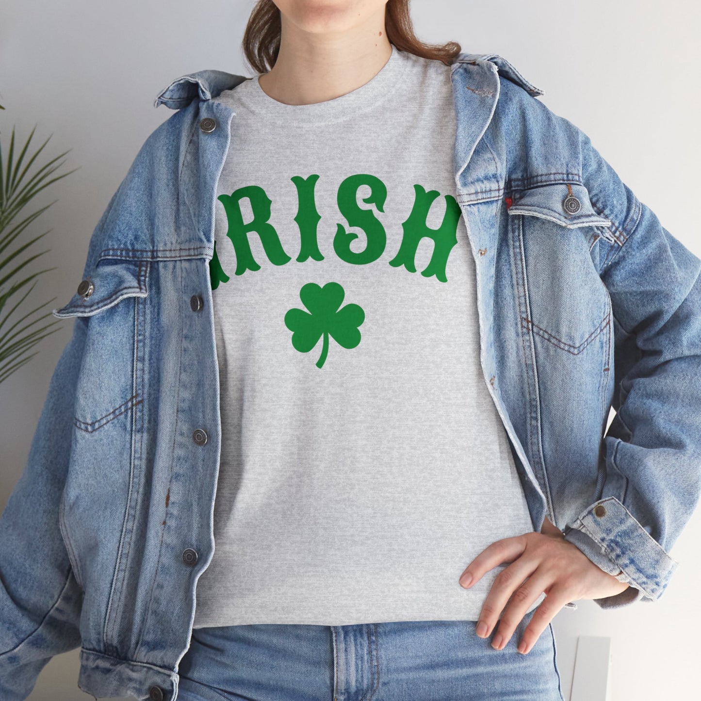 Irish w/Small Clover - Unisex Heavy Cotton Tee