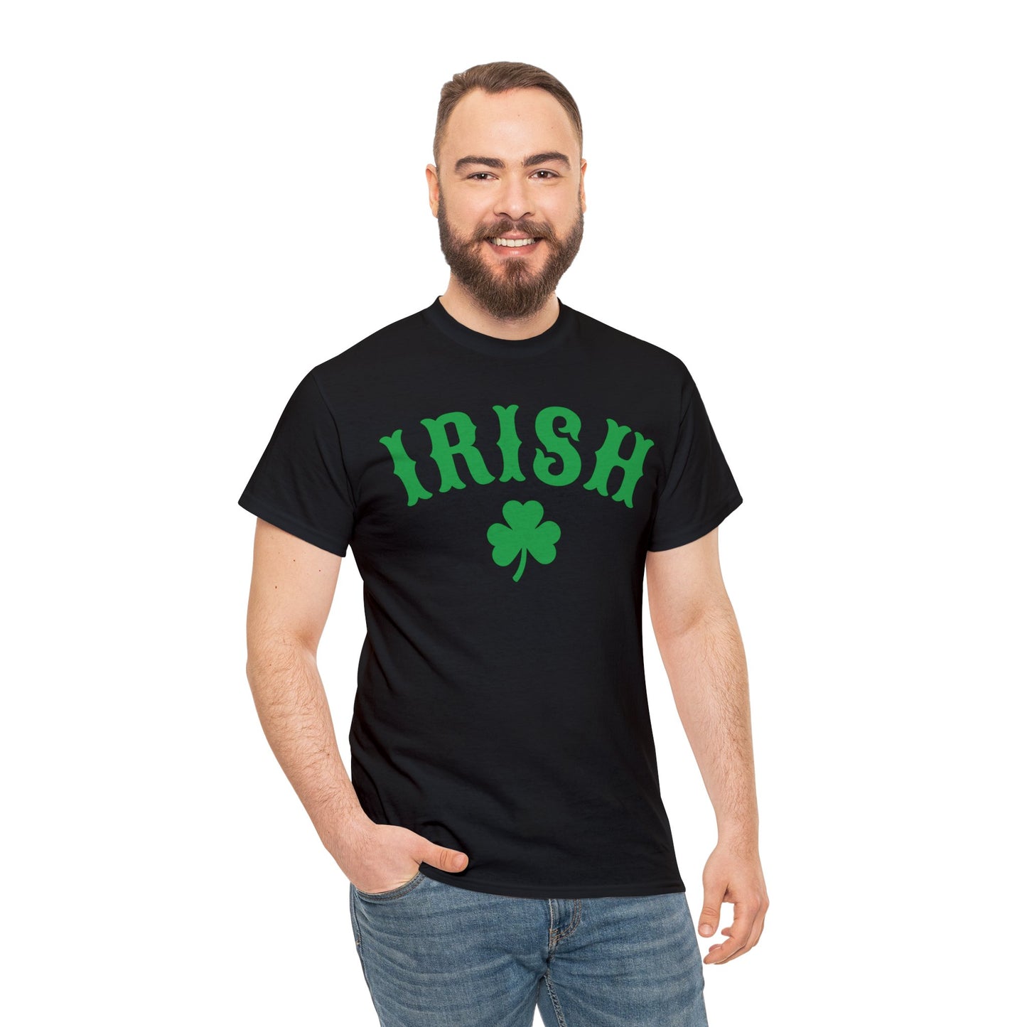Irish w/Small Clover - Unisex Heavy Cotton Tee
