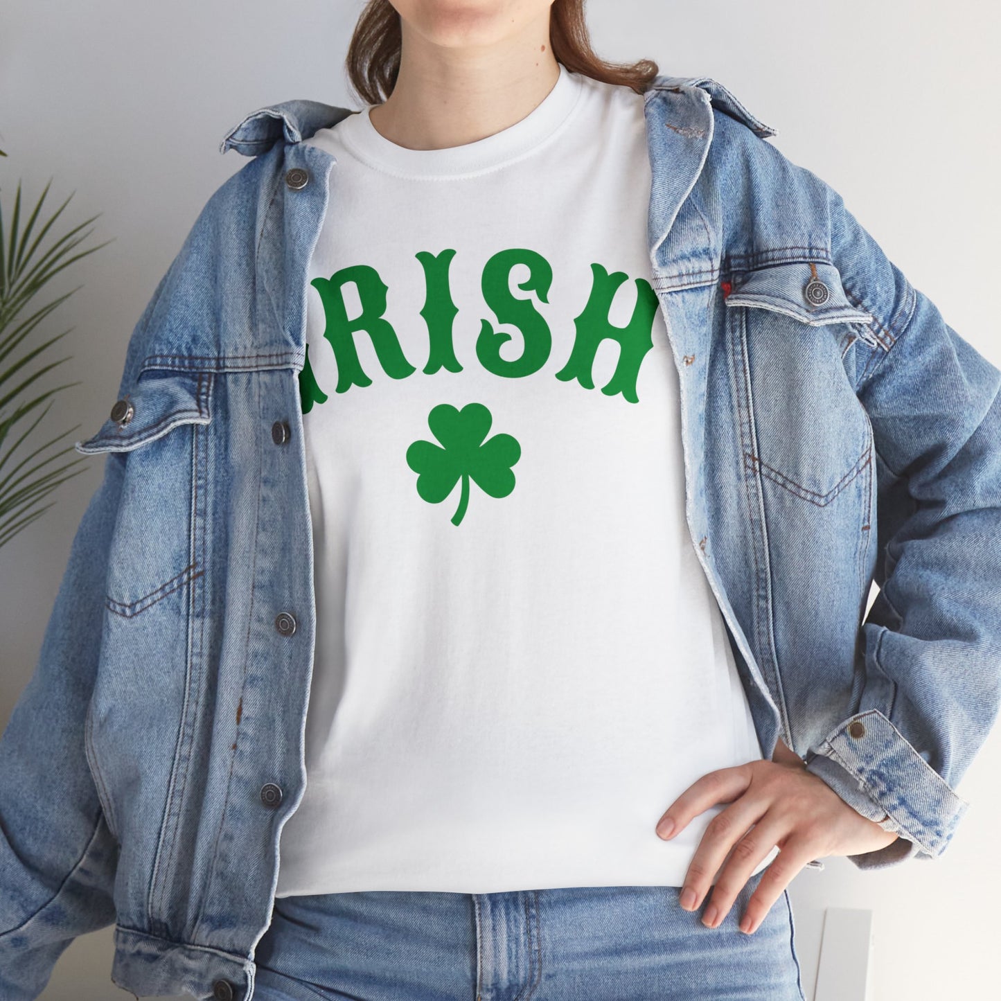 Irish w/Small Clover - Unisex Heavy Cotton Tee