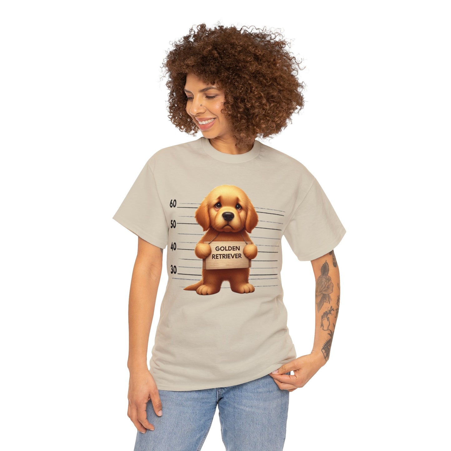 Golden Retriever Lineup - Unisex Heavy Cotton Tee