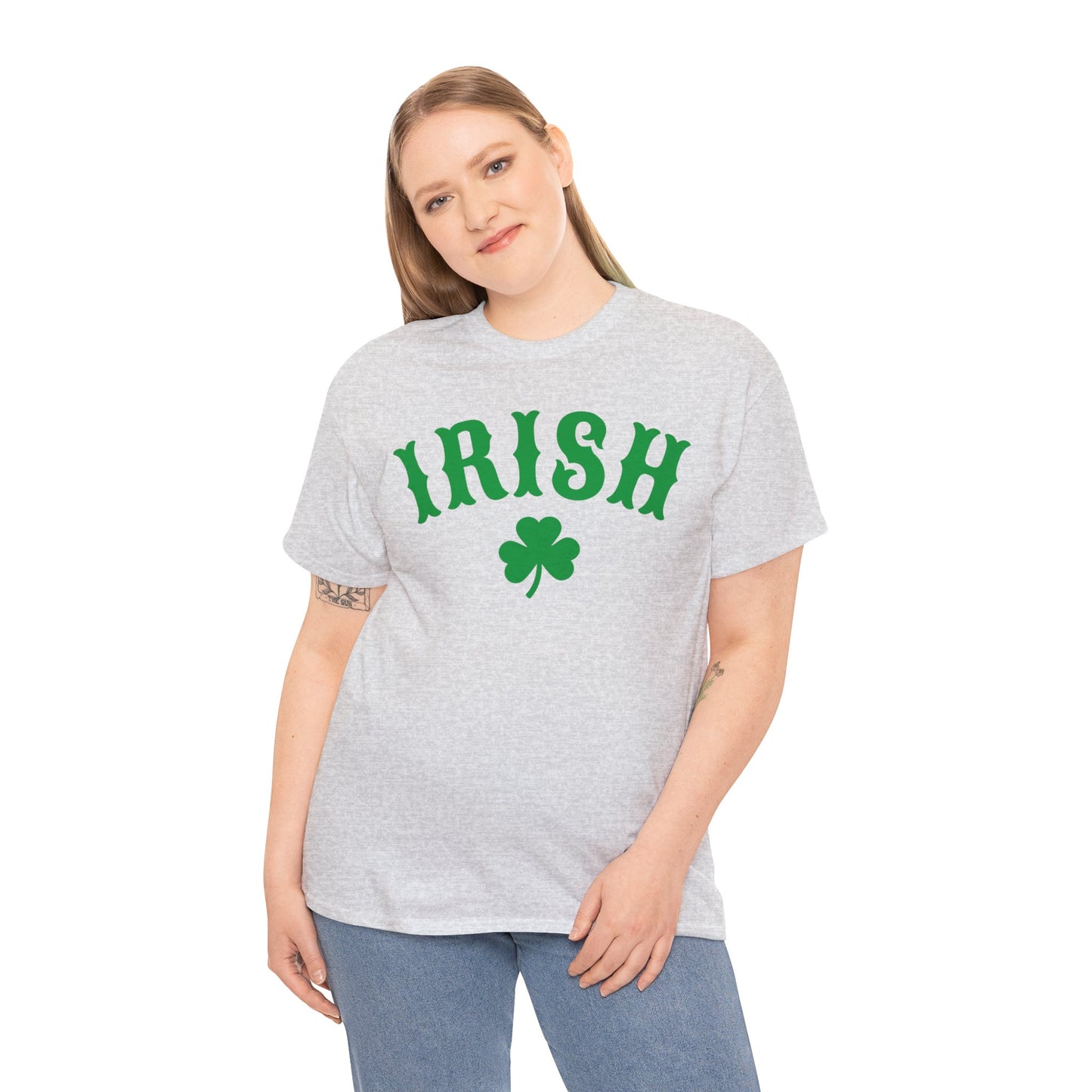 Irish w/Small Clover - Unisex Heavy Cotton Tee