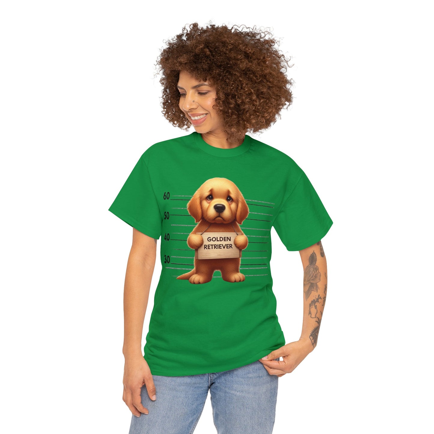 Golden Retriever Lineup - Unisex Heavy Cotton Tee