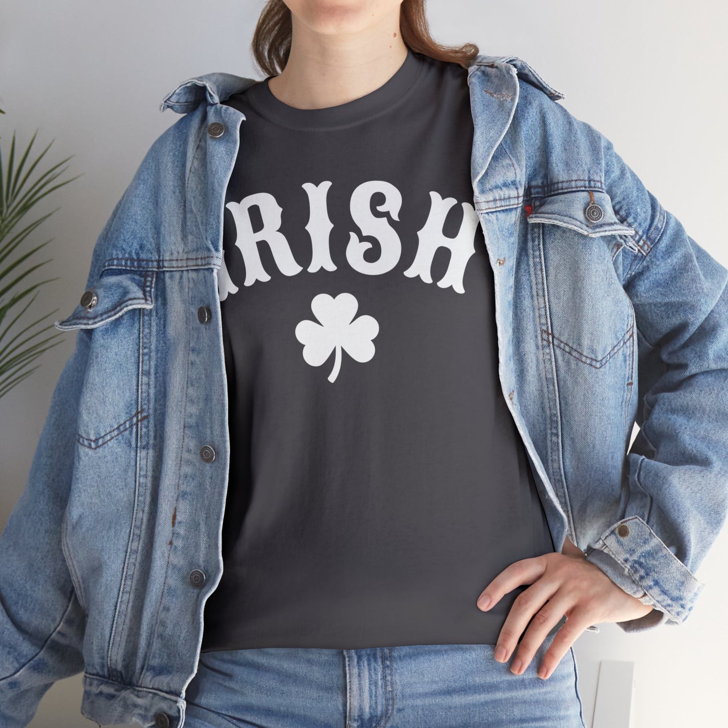 Irish w/Small Clover - Unisex Heavy Cotton Tee