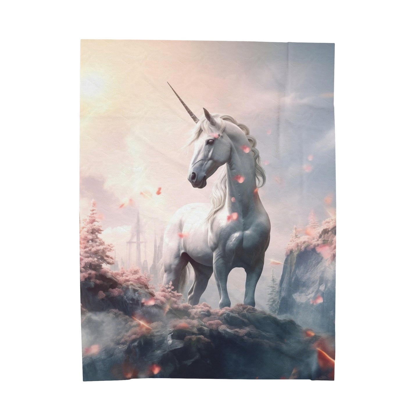 Beautiful Unicorn Velveteen Plush Blanket