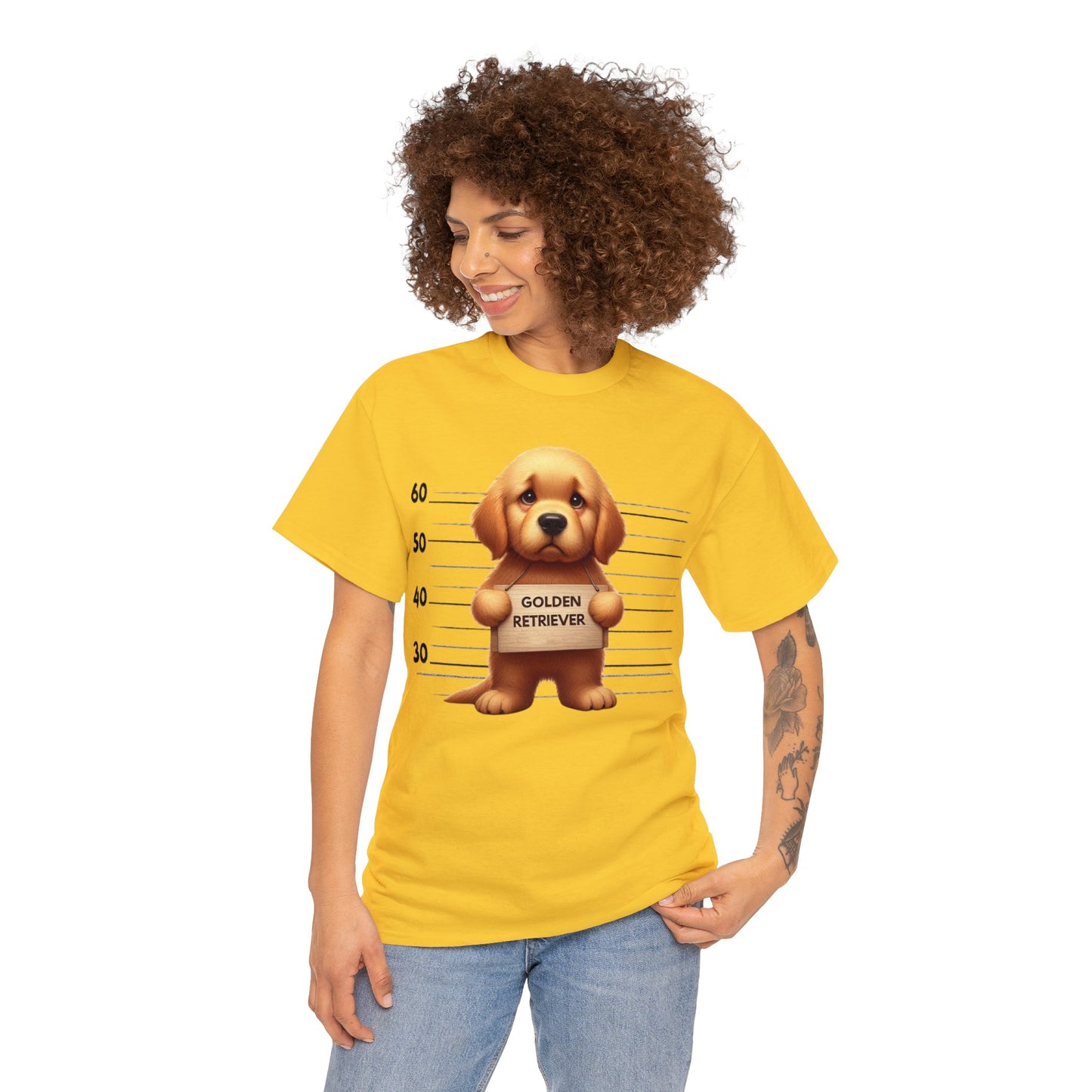 Golden Retriever Lineup - Unisex Heavy Cotton Tee