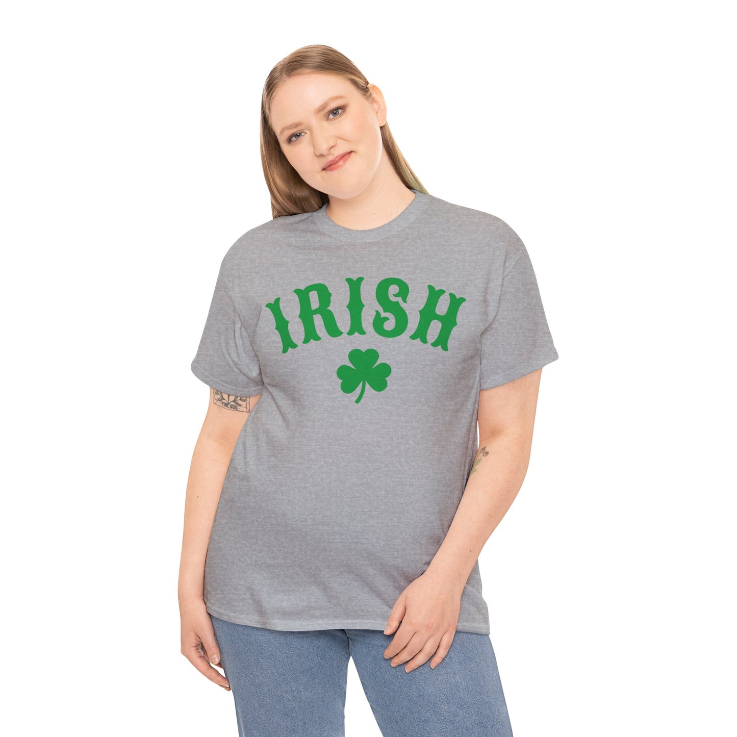 Irish w/Small Clover - Unisex Heavy Cotton Tee
