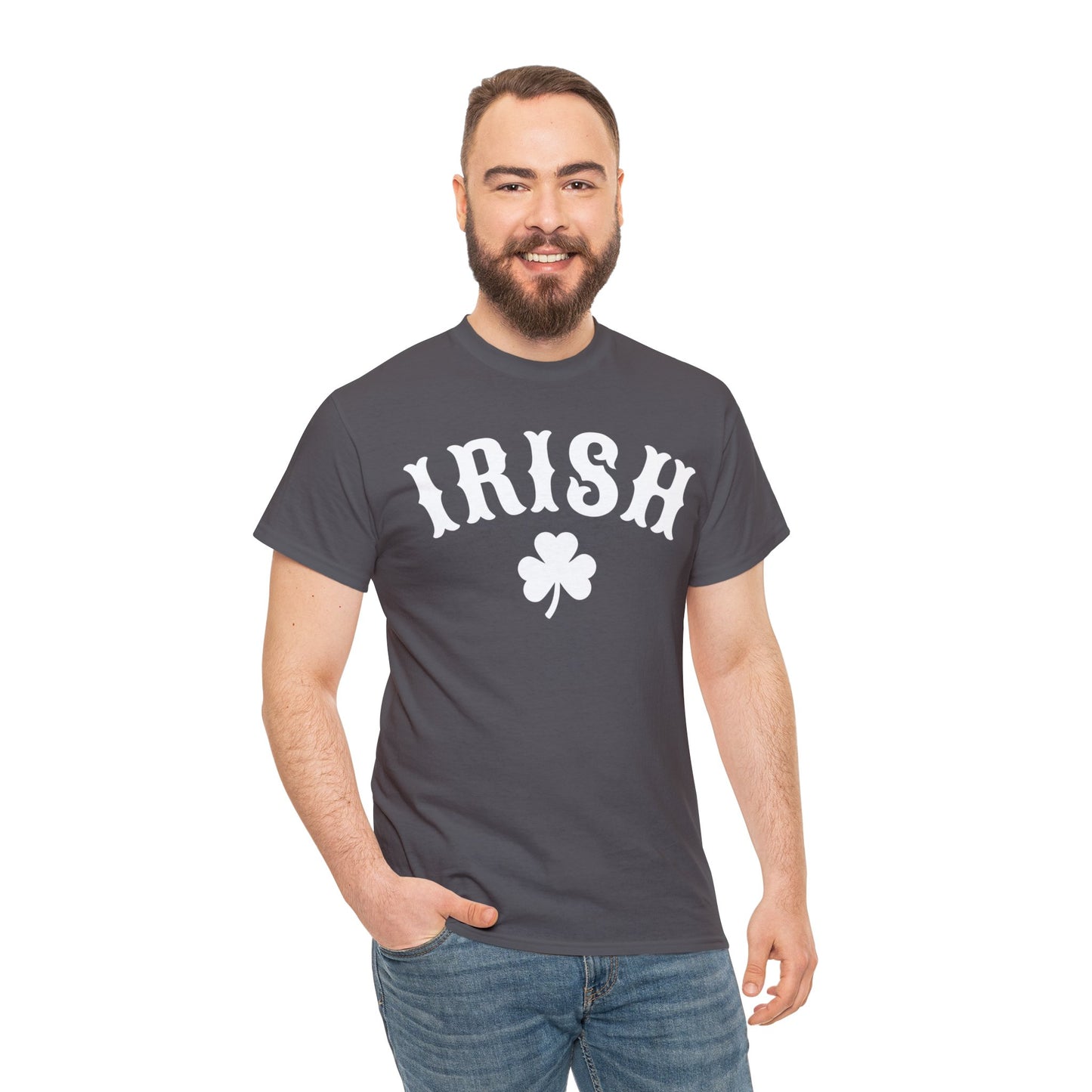 Irish w/Small Clover - Unisex Heavy Cotton Tee