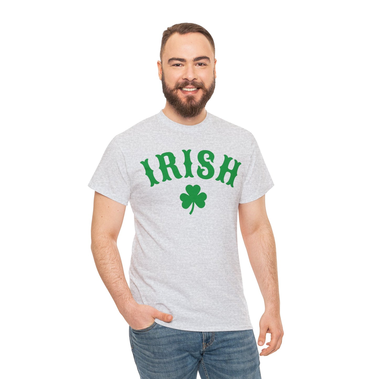 Irish w/Small Clover - Unisex Heavy Cotton Tee