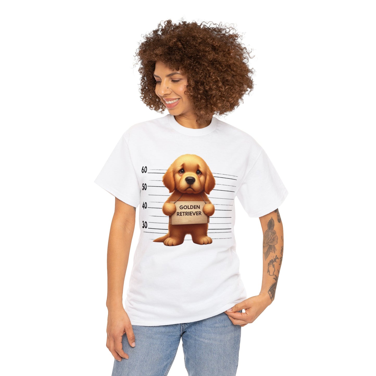 Golden Retriever Lineup - Unisex Heavy Cotton Tee