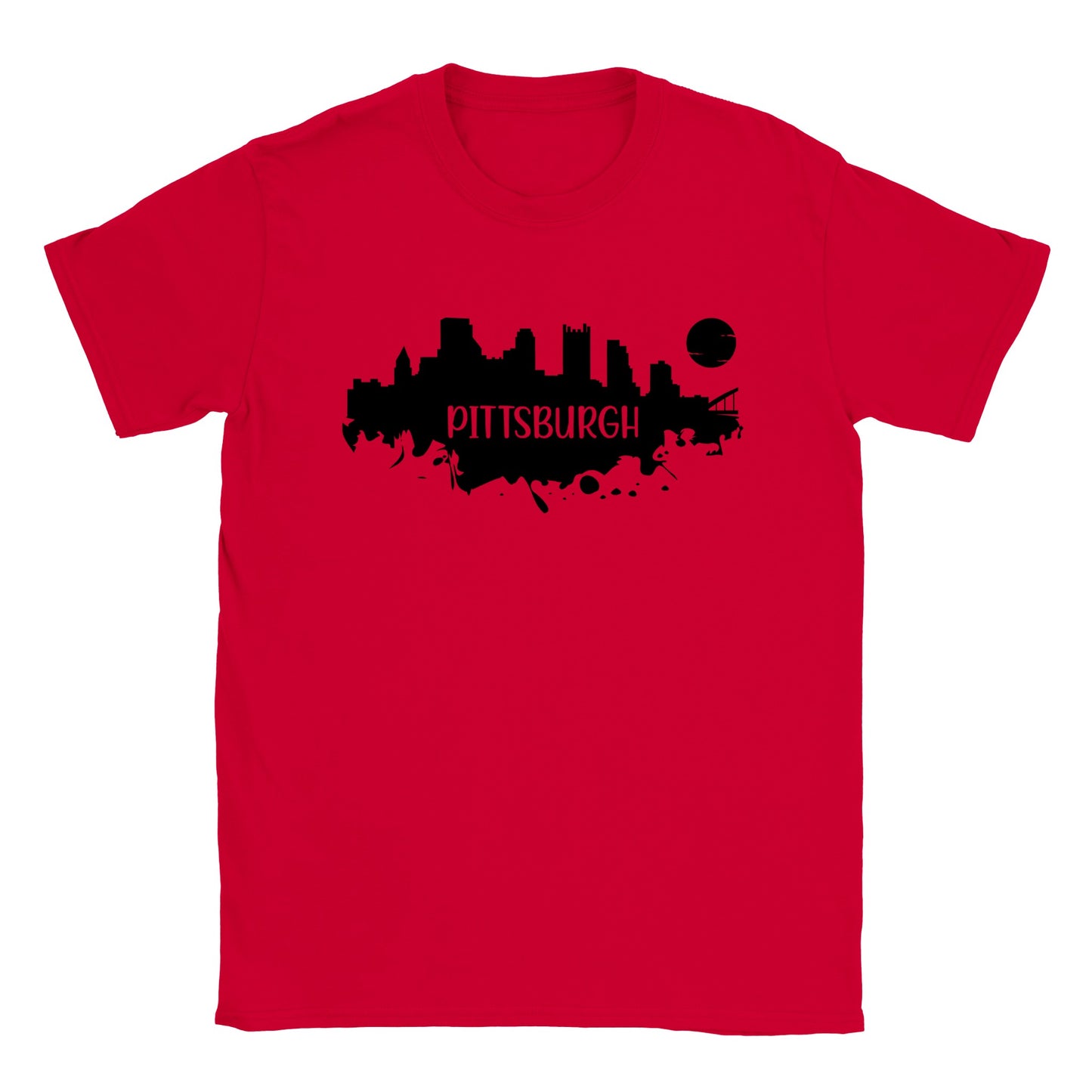 Pittsburgh Skyline Silhouette - Classic Unisex Crewneck T-shirt