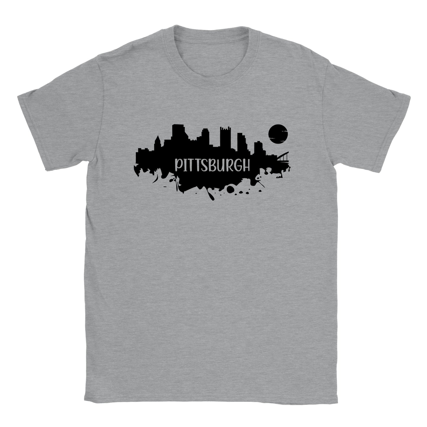 Pittsburgh Skyline Silhouette - Classic Unisex Crewneck T-shirt