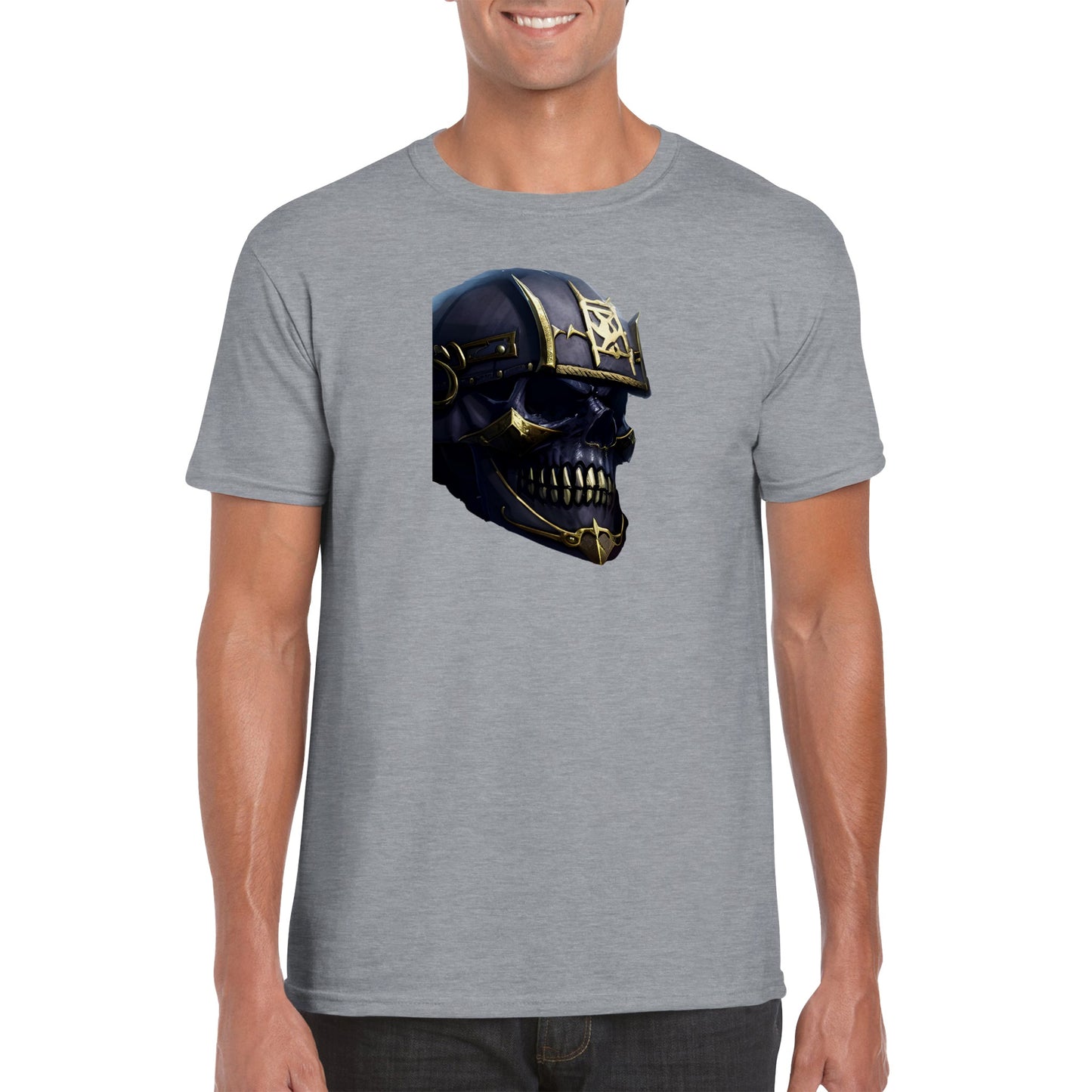 Gold Toothed Skull Warrior - Classic Unisex Crewneck T-shirt