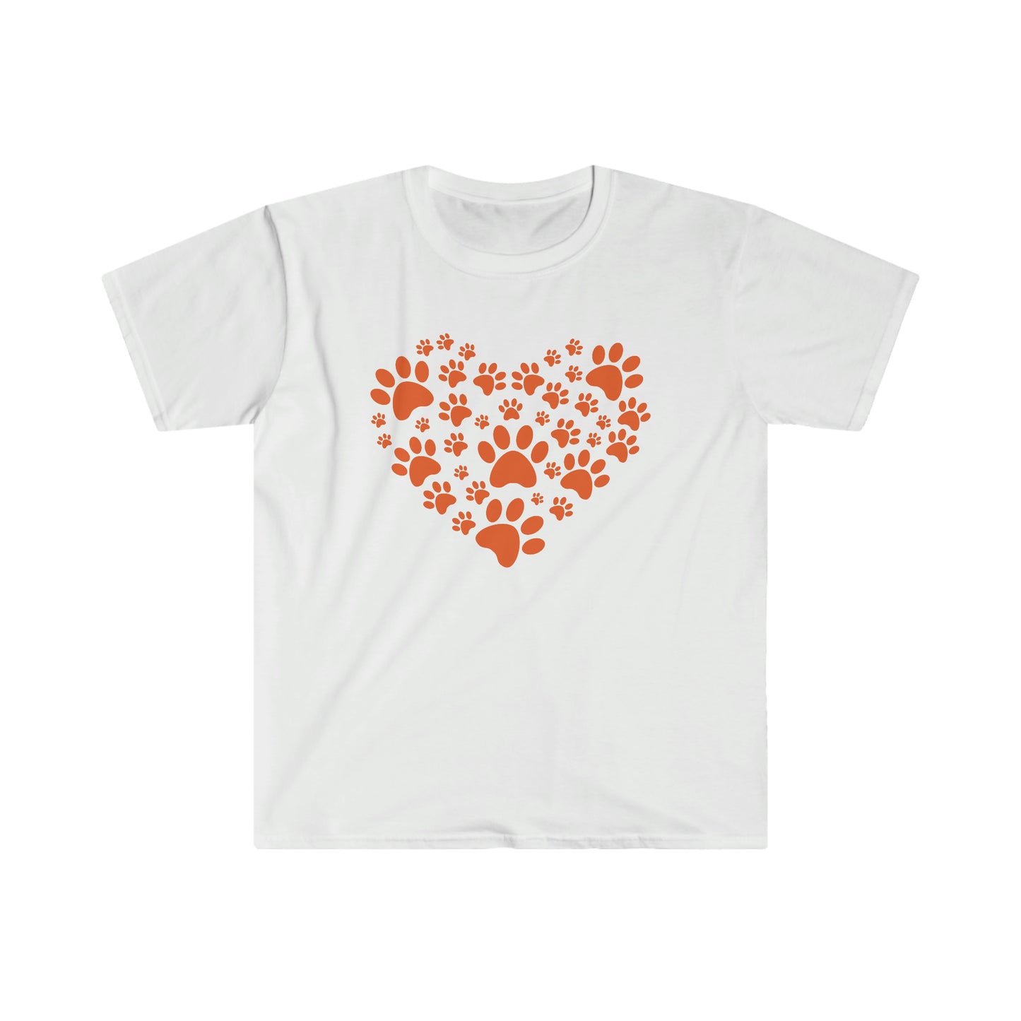 Dog Paws in heart shape - Unisex Softstyle T-Shirt