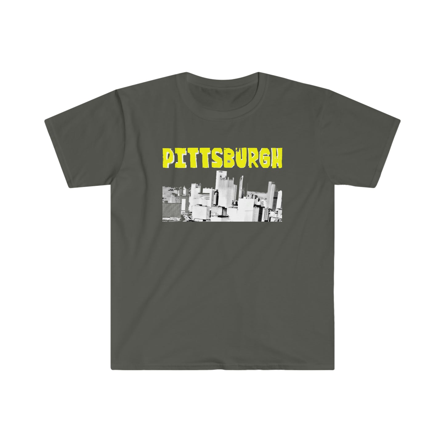 Pittsburgh Cityscape Graphic T-shirt - Unisex Softstyle T-Shirt