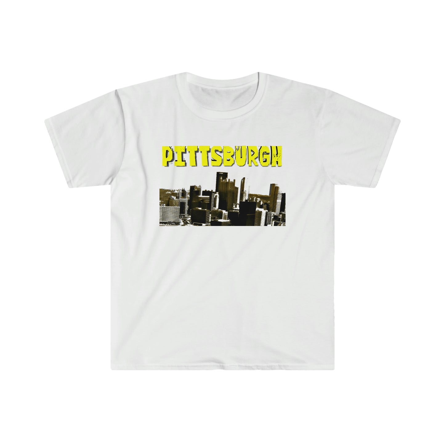 Pittsburgh Cityscape Graphic T-shirt - Unisex Softstyle T-Shirt