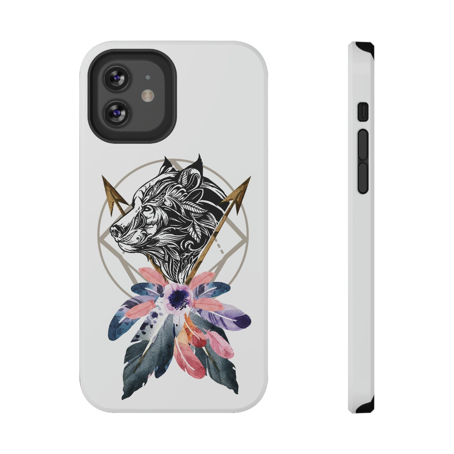 BOHO Styled Wolf - Impact-Resistant Cases for iPhone and Samsung