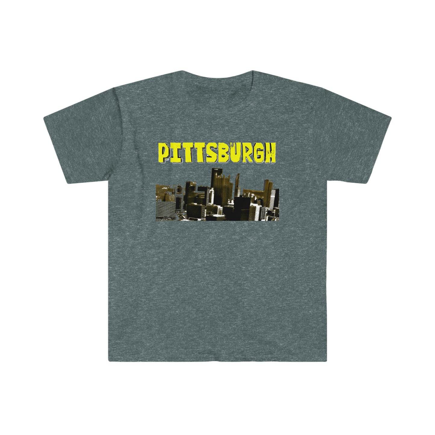 Pittsburgh Cityscape Graphic T-shirt - Unisex Softstyle T-Shirt