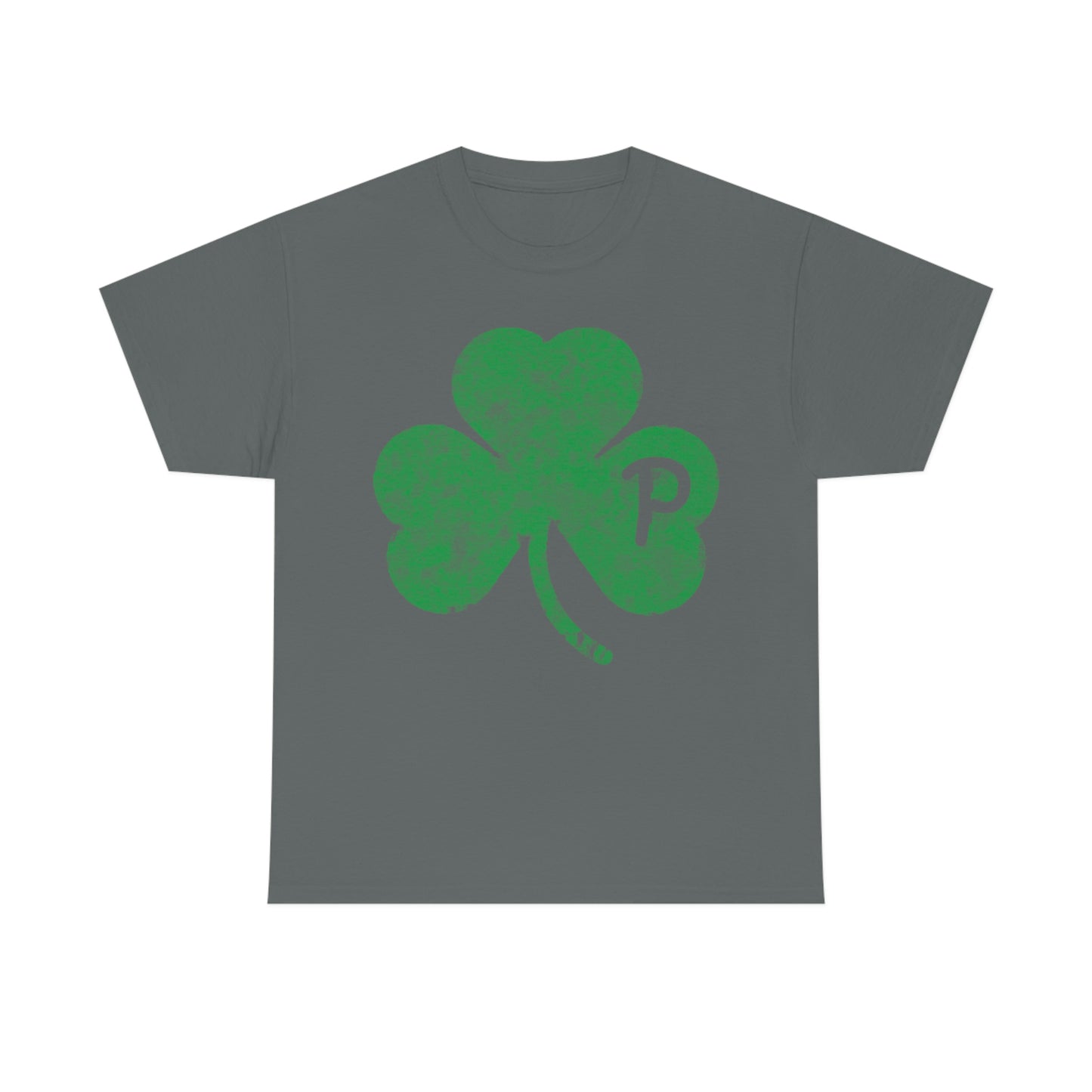 Clover design distressed with "P" for Pittsburgh - Unisex Heavy Cotton Tee