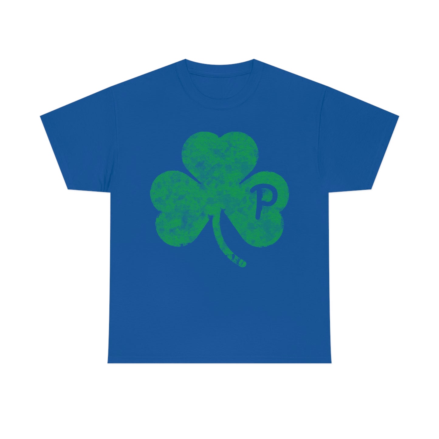 Clover design distressed with "P" for Pittsburgh - Unisex Heavy Cotton Tee