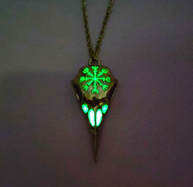 Luminous Viking Inspired Pendant with Necklace