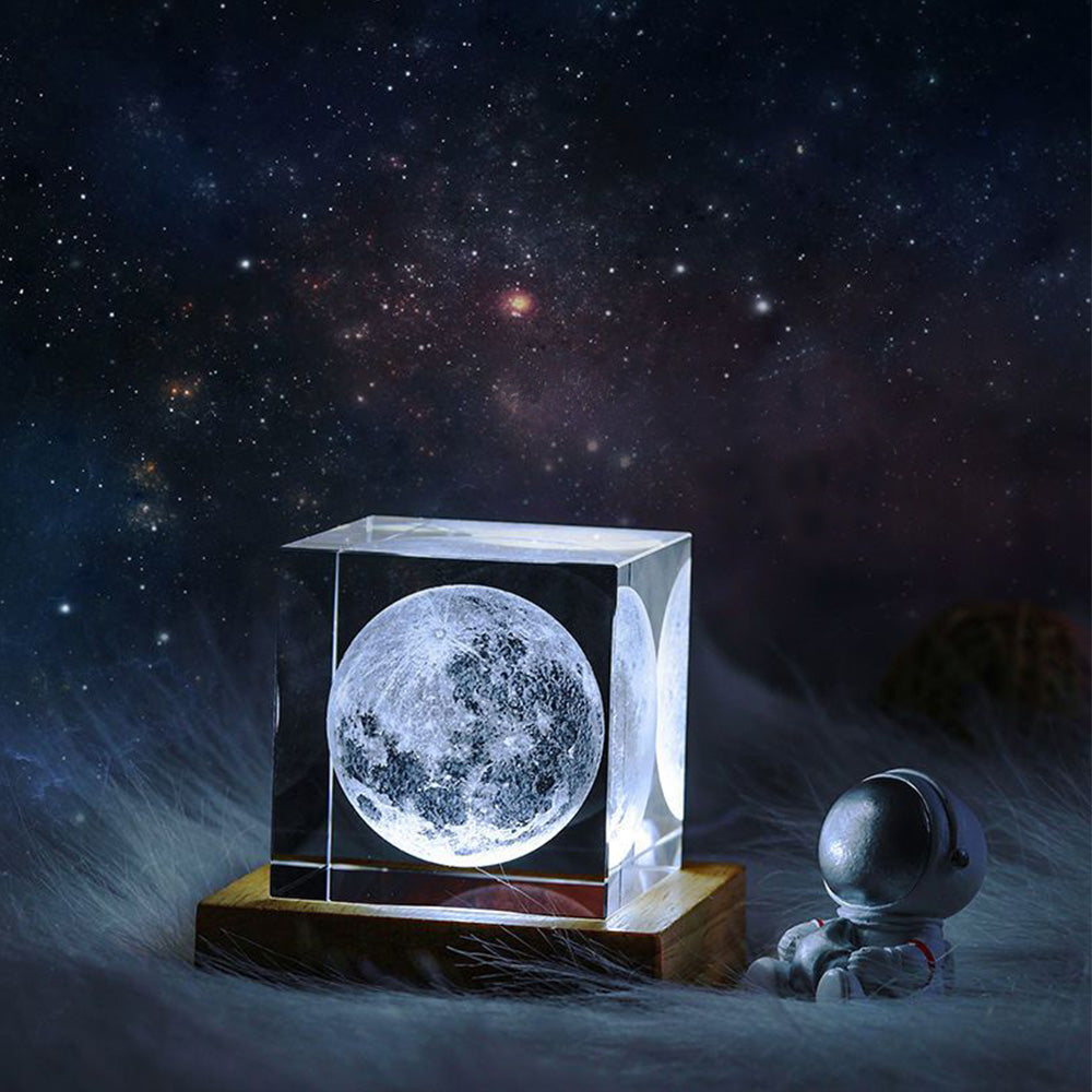 3D Moon Cube LED Night Light