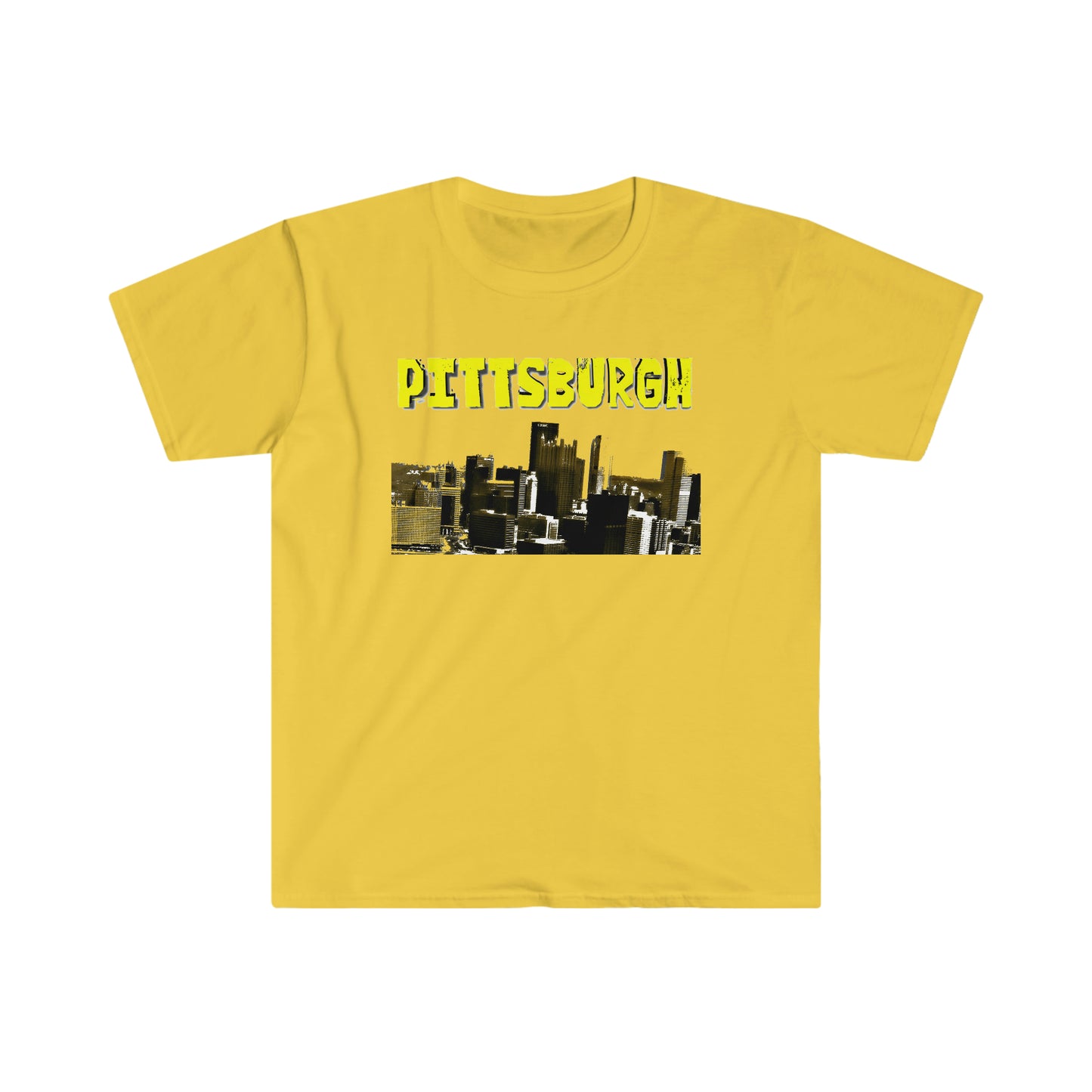 Pittsburgh Cityscape Graphic T-shirt - Unisex Softstyle T-Shirt