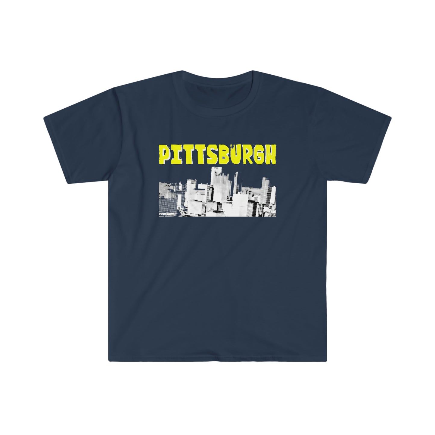 Pittsburgh Cityscape Graphic T-shirt - Unisex Softstyle T-Shirt