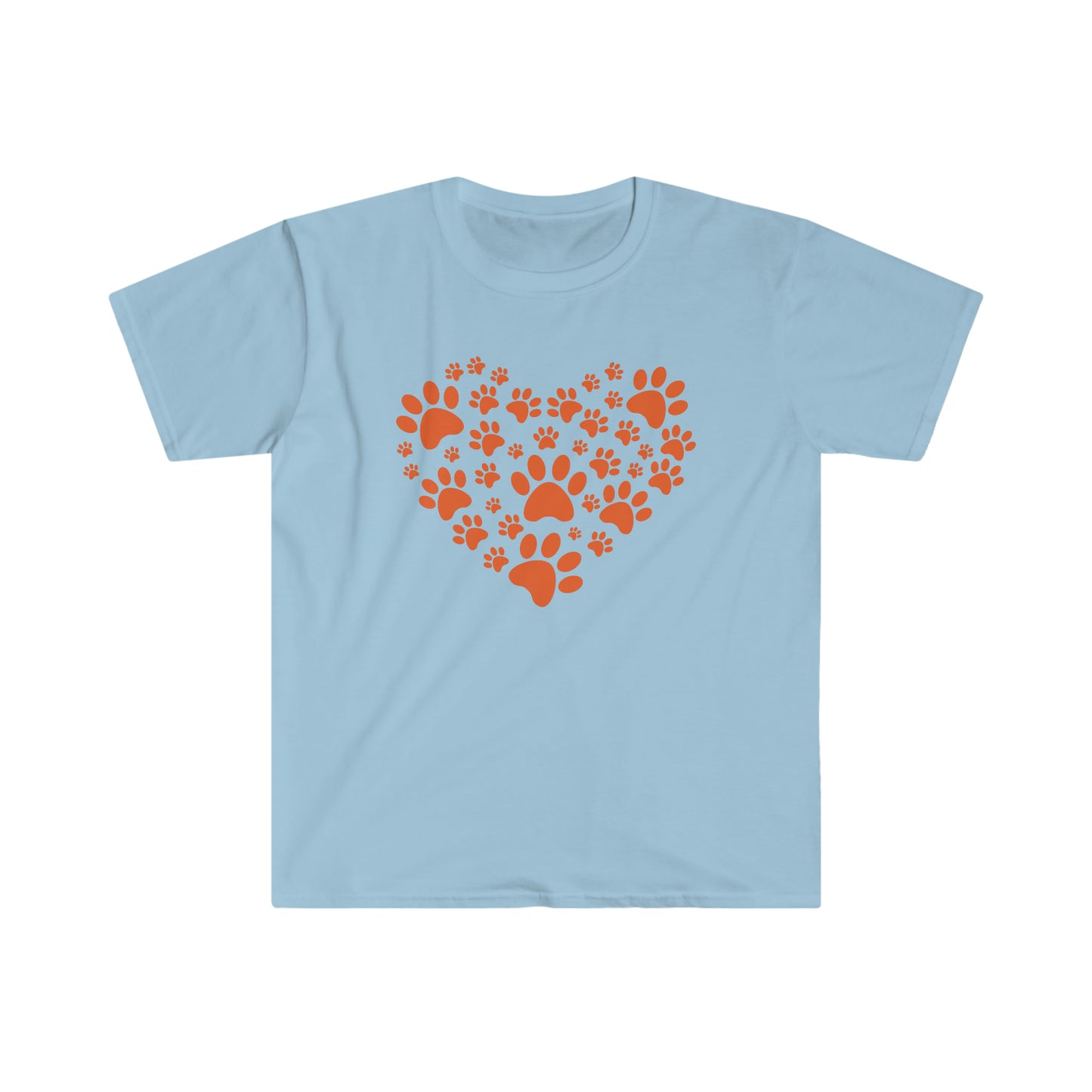 Dog Paws in heart shape - Unisex Softstyle T-Shirt