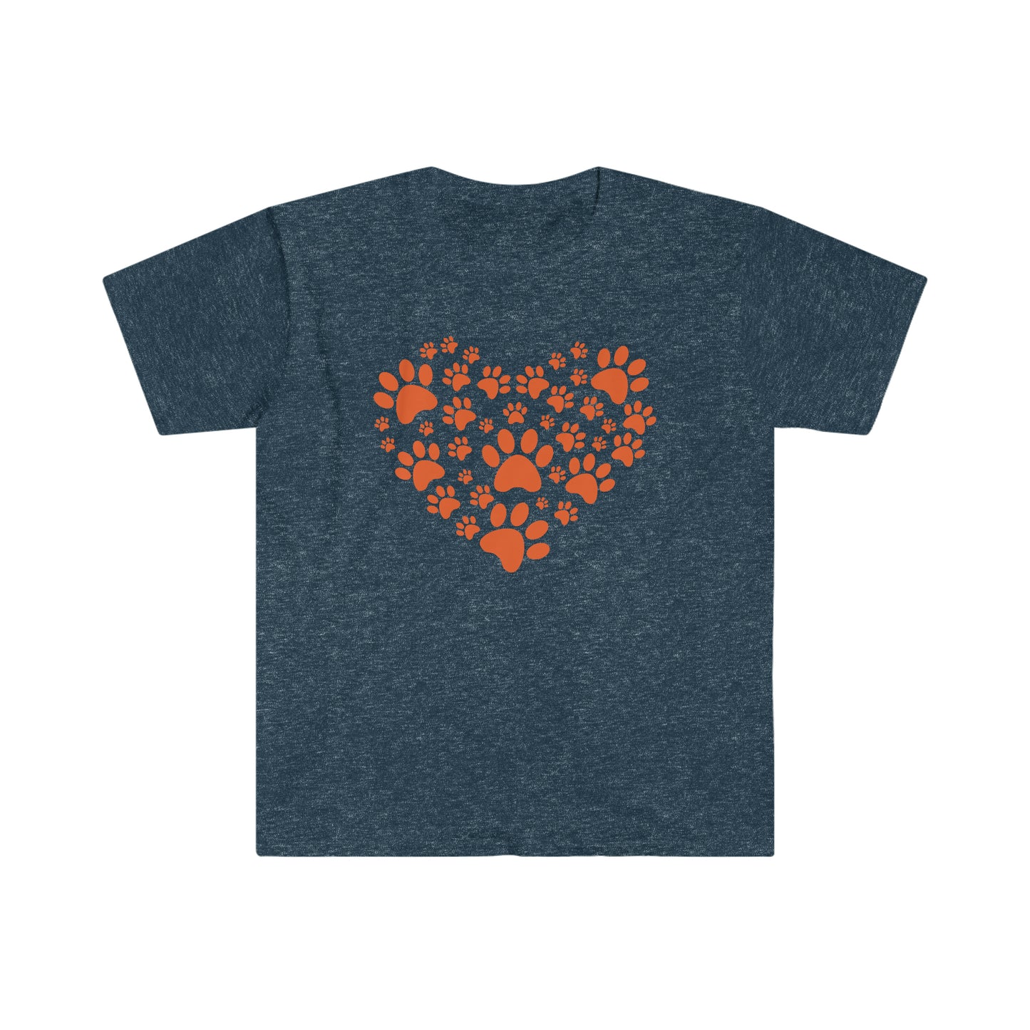 Dog Paws in heart shape - Unisex Softstyle T-Shirt