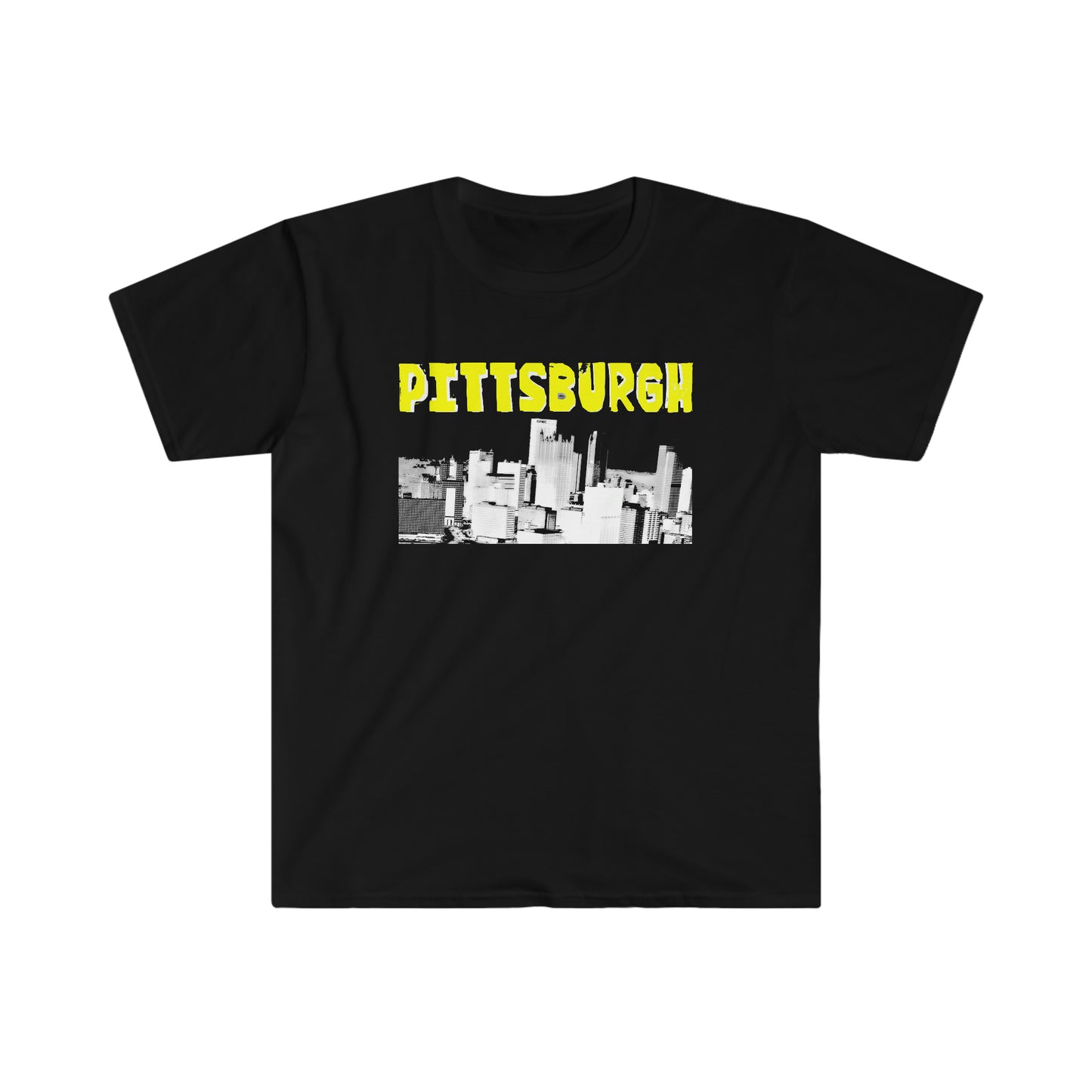 Pittsburgh Cityscape Graphic T-shirt - Unisex Softstyle T-Shirt