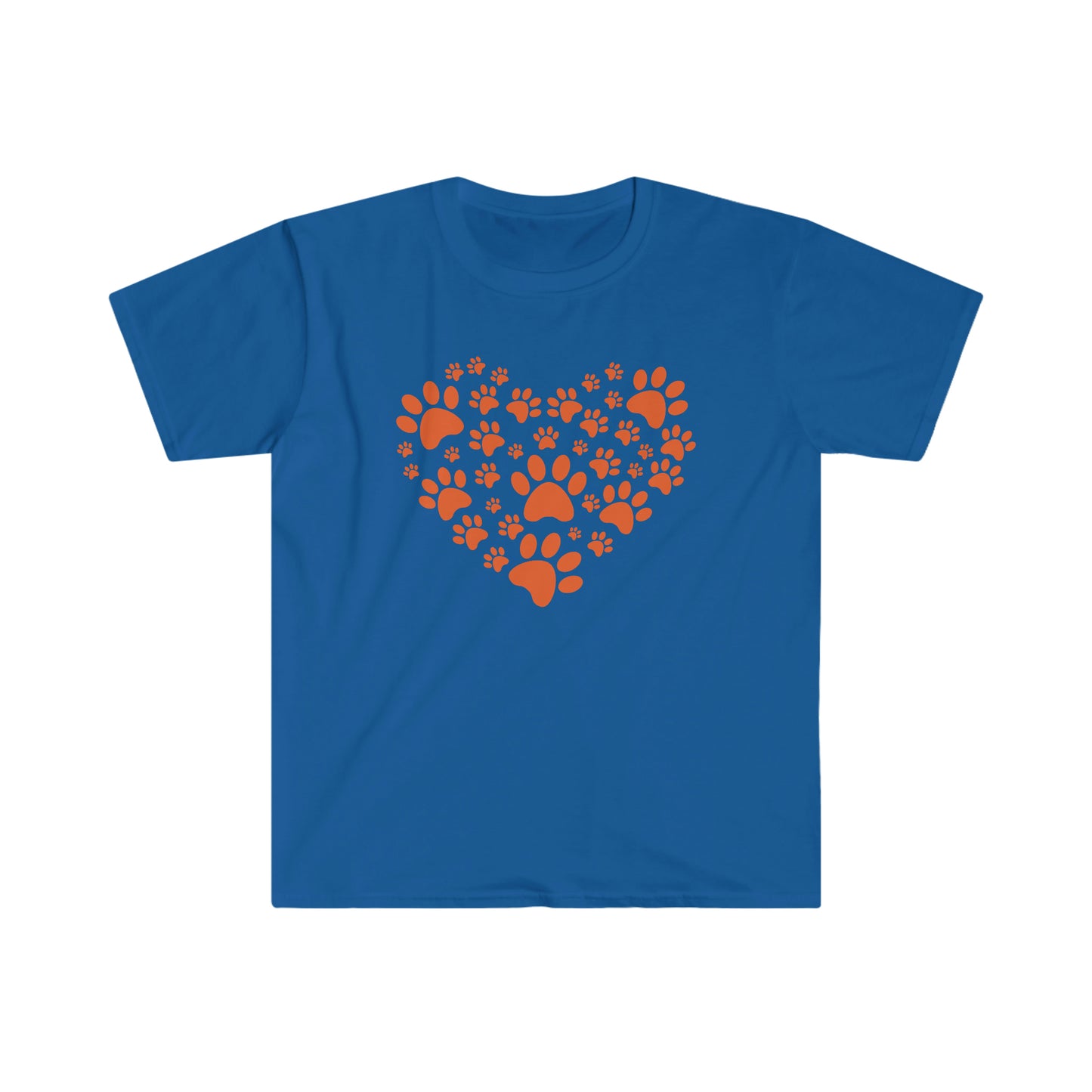 Dog Paws in heart shape - Unisex Softstyle T-Shirt