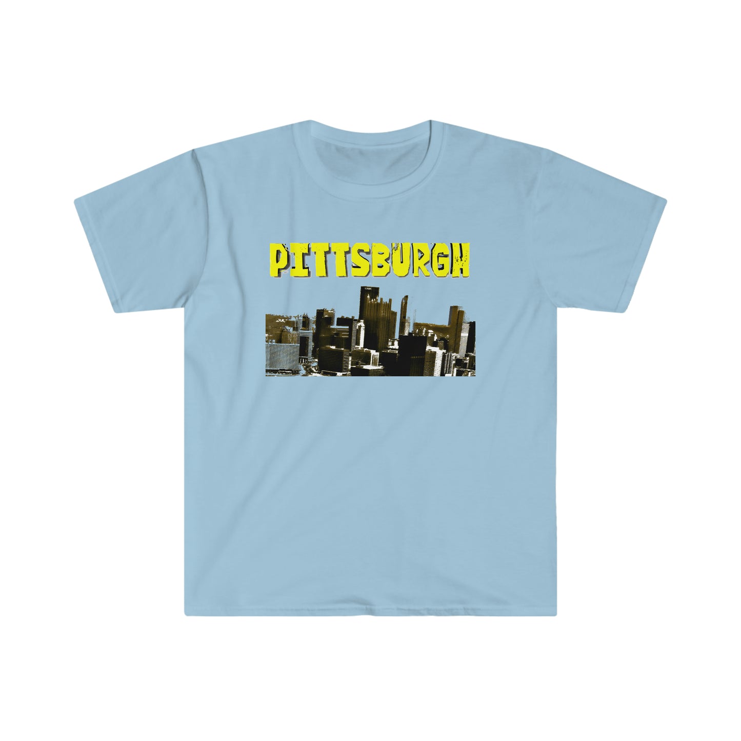 Pittsburgh Cityscape Graphic T-shirt - Unisex Softstyle T-Shirt