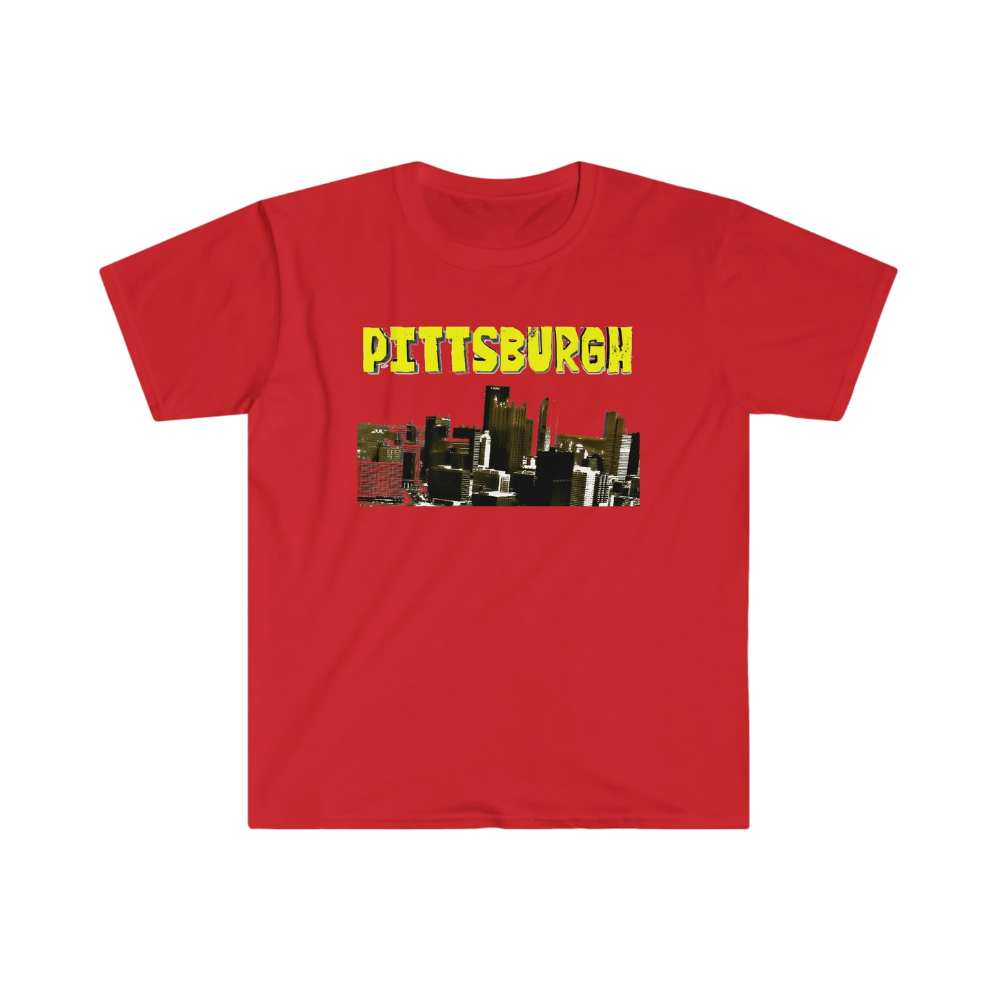 Pittsburgh Cityscape Graphic T-shirt - Unisex Softstyle T-Shirt
