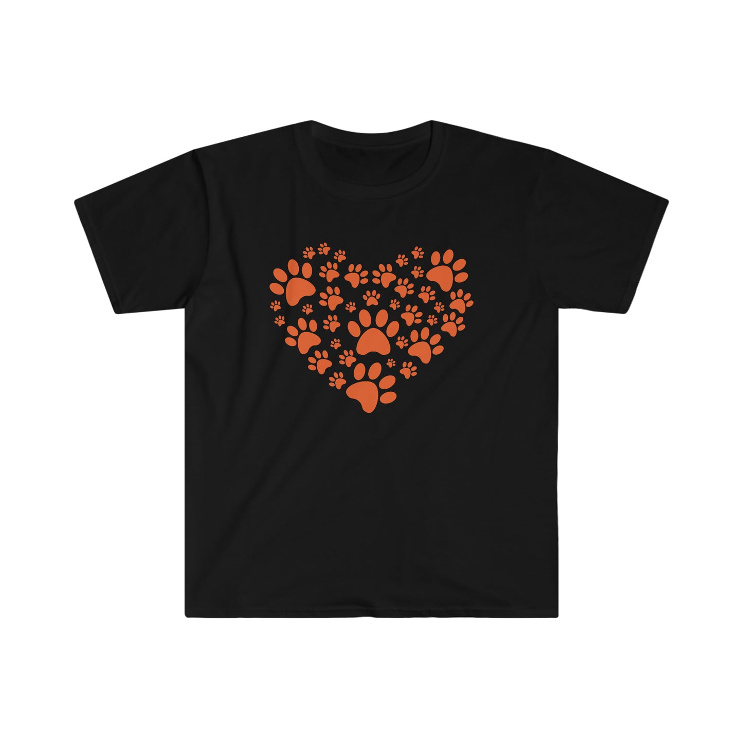 Dog Paws in heart shape - Unisex Softstyle T-Shirt