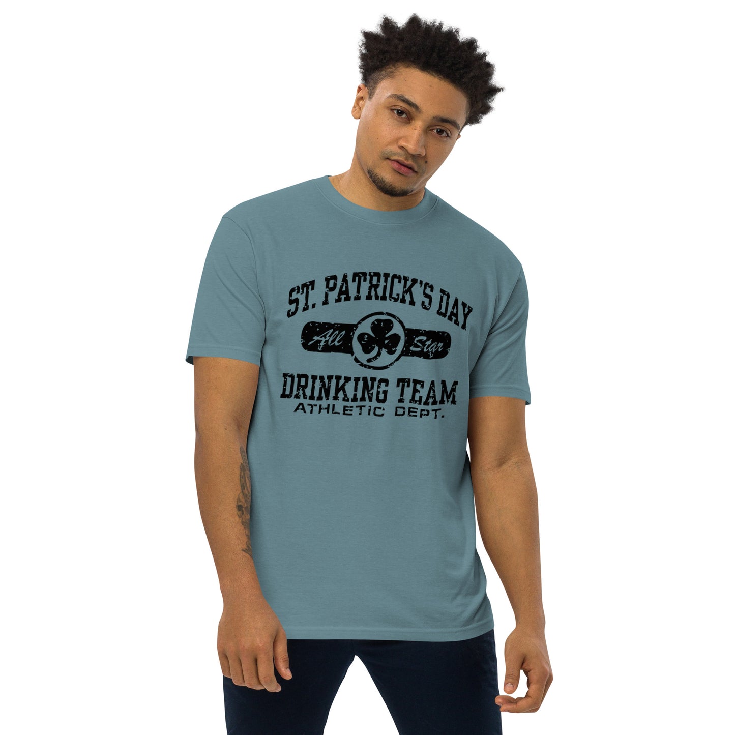 St. Patricks Day All Star Drinking Team Men’s premium heavyweight tee